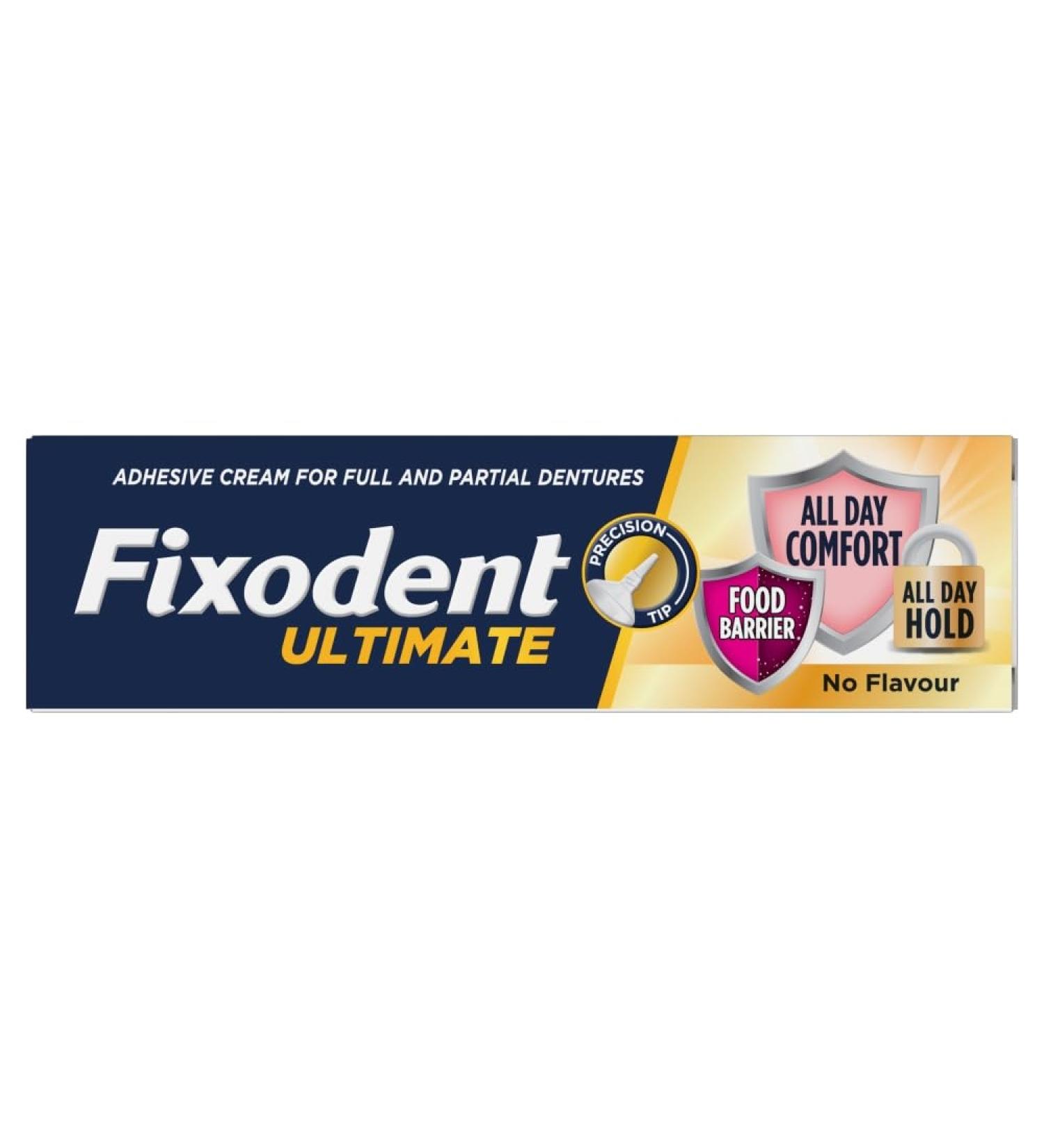 Fixodent Ultimate No Flavor Cr me adh sive pour proth ses dentaires compl tes et partielles 40 ml