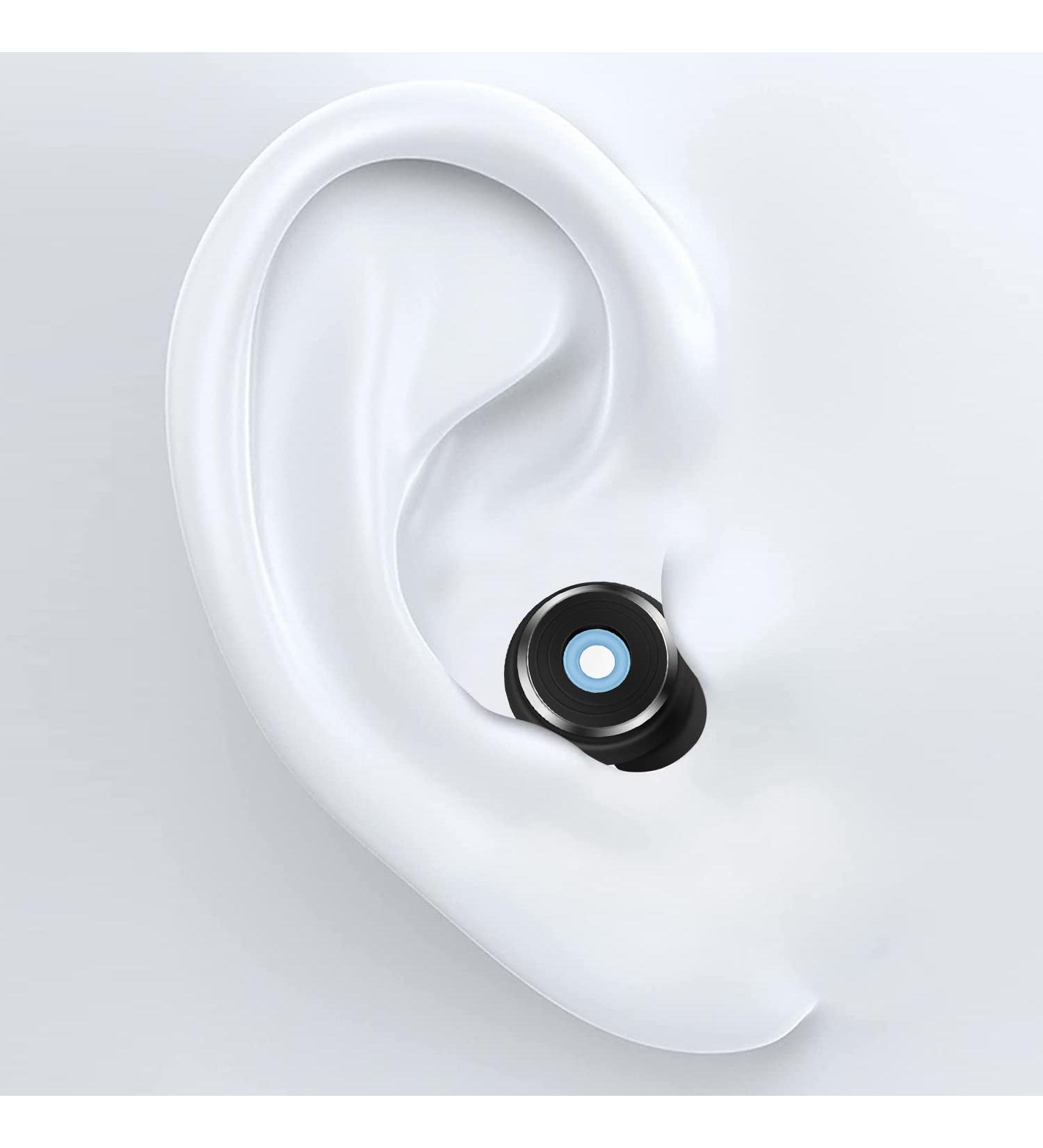 Sleeping Ear Plugs - NRR 33 dB Noise Cancelling Silicone Earplugs for Concerts, Motorcycle, Travel - Black - Buy Online on GoSupps.com