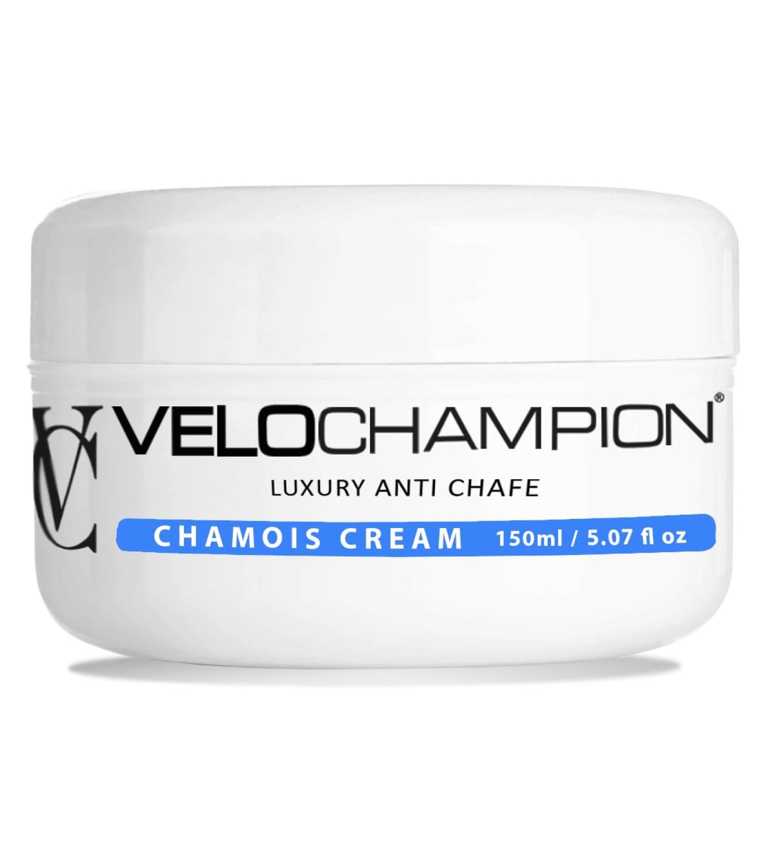 VeloChampion Luxury Anti Chafe Chamois Cream - 150ml Fresh Moisturiser for Reducing Friction and Discomfort | Shop Internationally - Buy Online on GoSupps.com