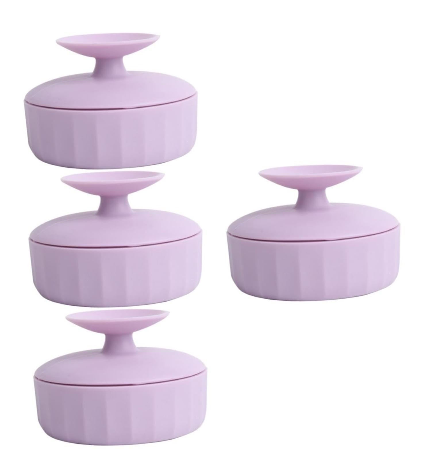 VOSAREA 4pcs Makeup Brush Cleaning Box - Silicone Brush Cleaner Mat for Easy Makeup Tool Care | Shop Internationally - Buy Online on GoSupps.com