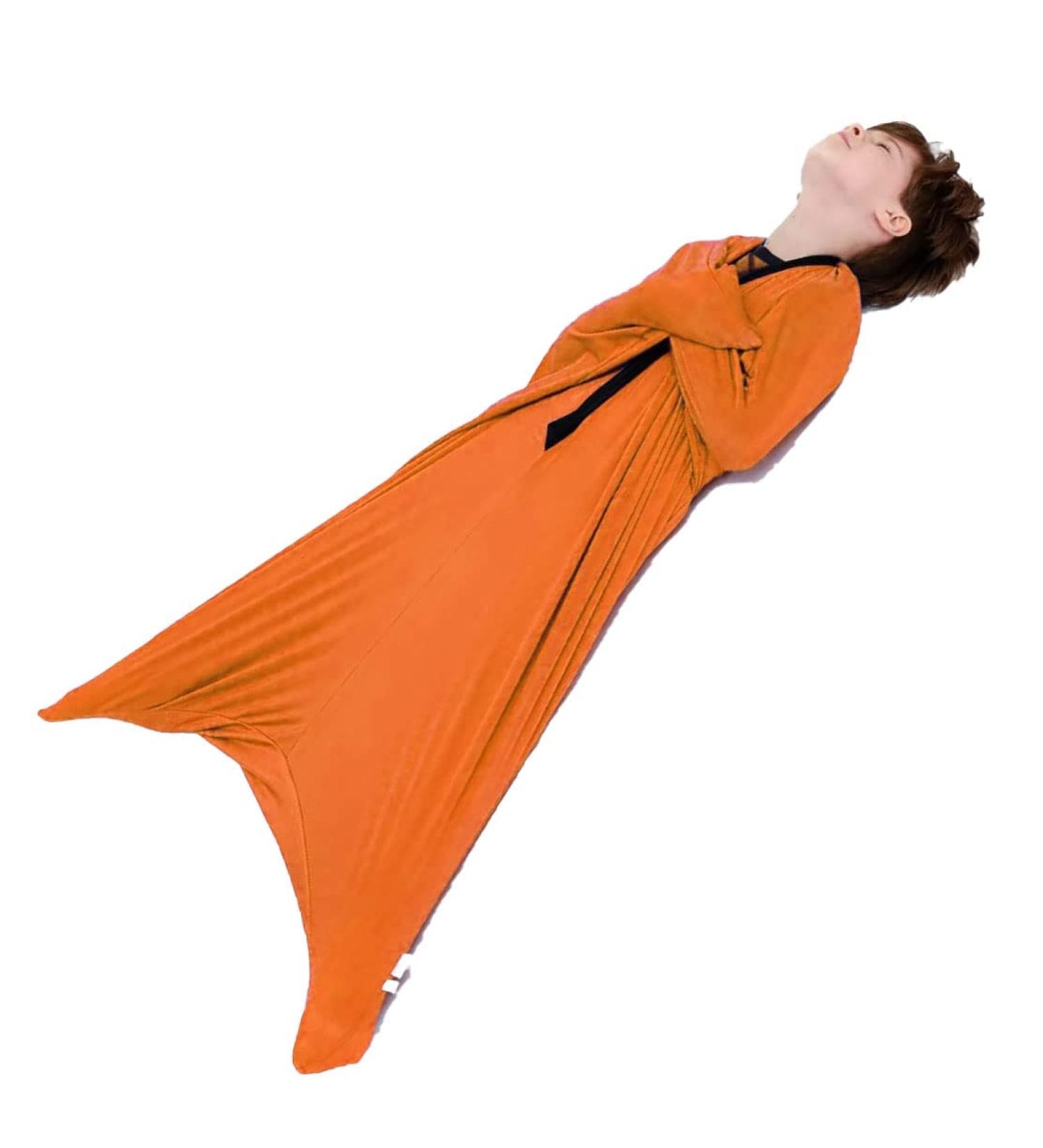 ZYUBOESO Sensory Body Sock for Kids - Orange, Size S - Washable & Breathable Stress Relief for Children with Autism & Anxiety - Buy Online on GoSupps.com