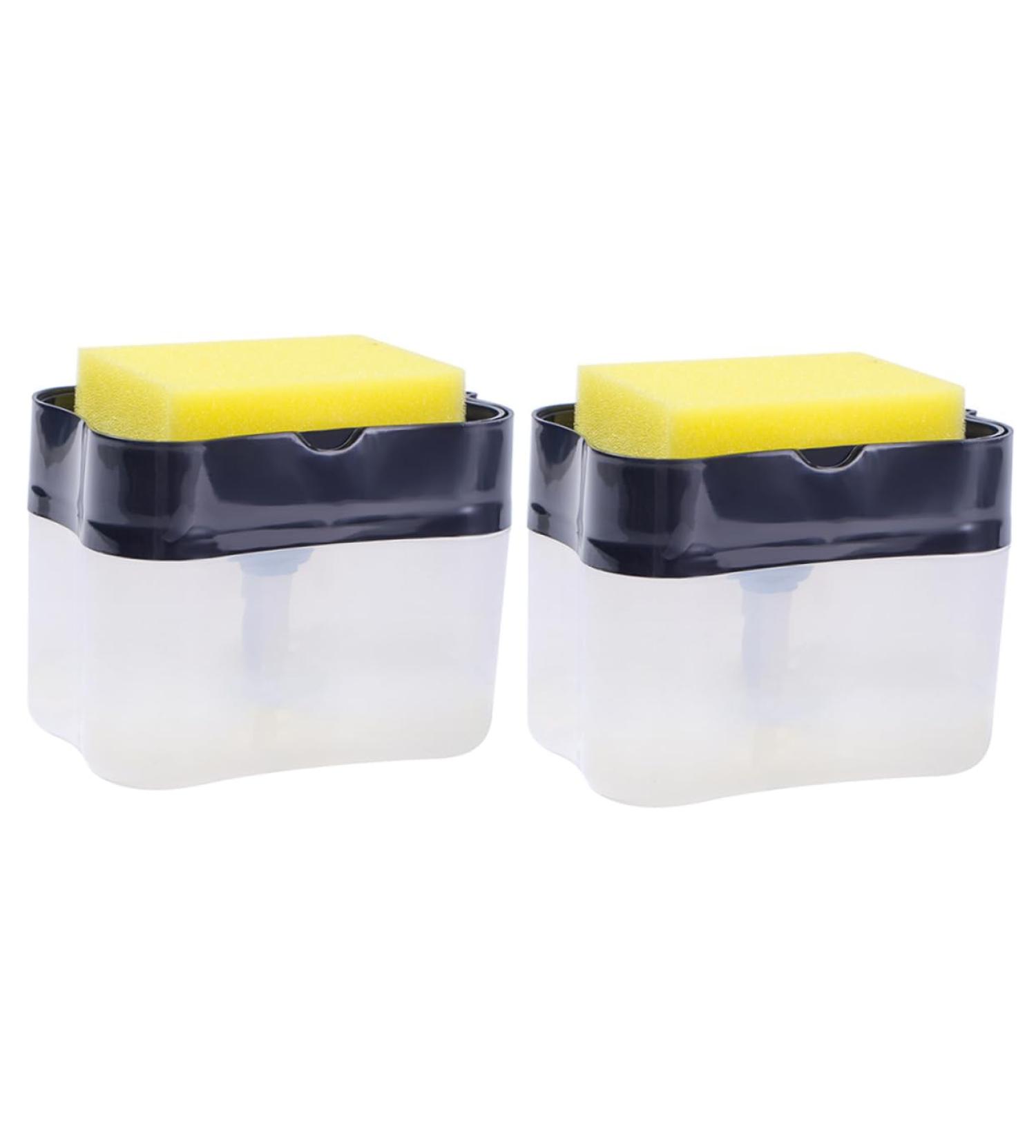 MAGICLULU 2 Sets Soap Dispenser Dish Detergent Sink Sponge Holder Liquid Dispenser Dish Soap Wood Fish Practical Soap Pump Detergent Case Dishwashing Sponge Holder Tableware Abs Laundry Soap - Buy Online on GoSupps.com