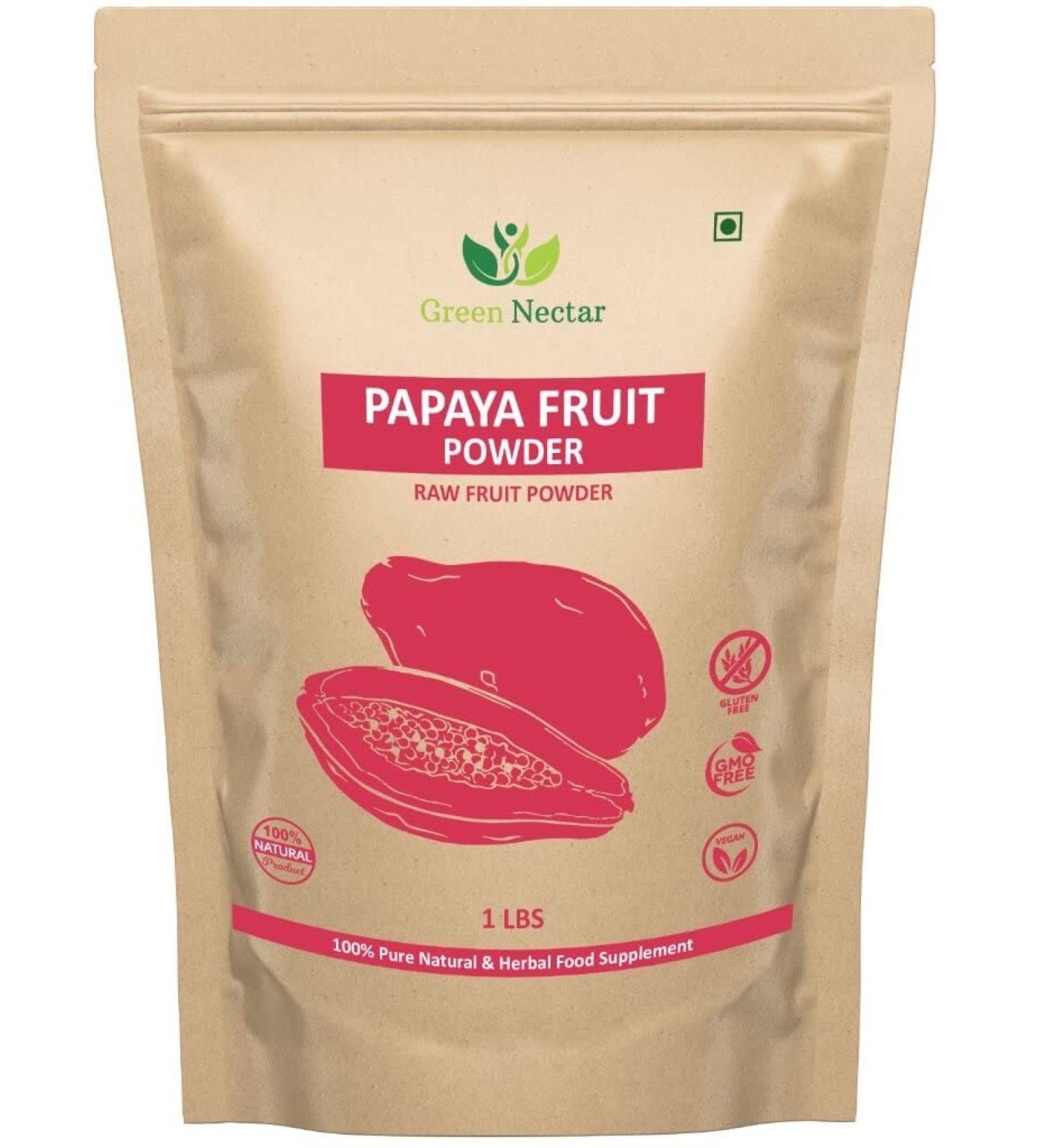 Papaya Fruit Extract Powder 1lb, Digestive Super Food for Skin - Green Nectar