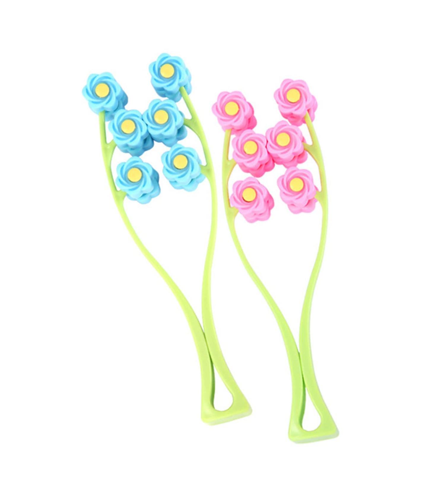 Beavorty 8 STK Facelifting Massage Device | Face Tightening Roller & Mini Eye Massager | Weight Loss & Face Lifting Tool in Rose Gold & Pink Sky Blue - Buy Online on GoSupps.com