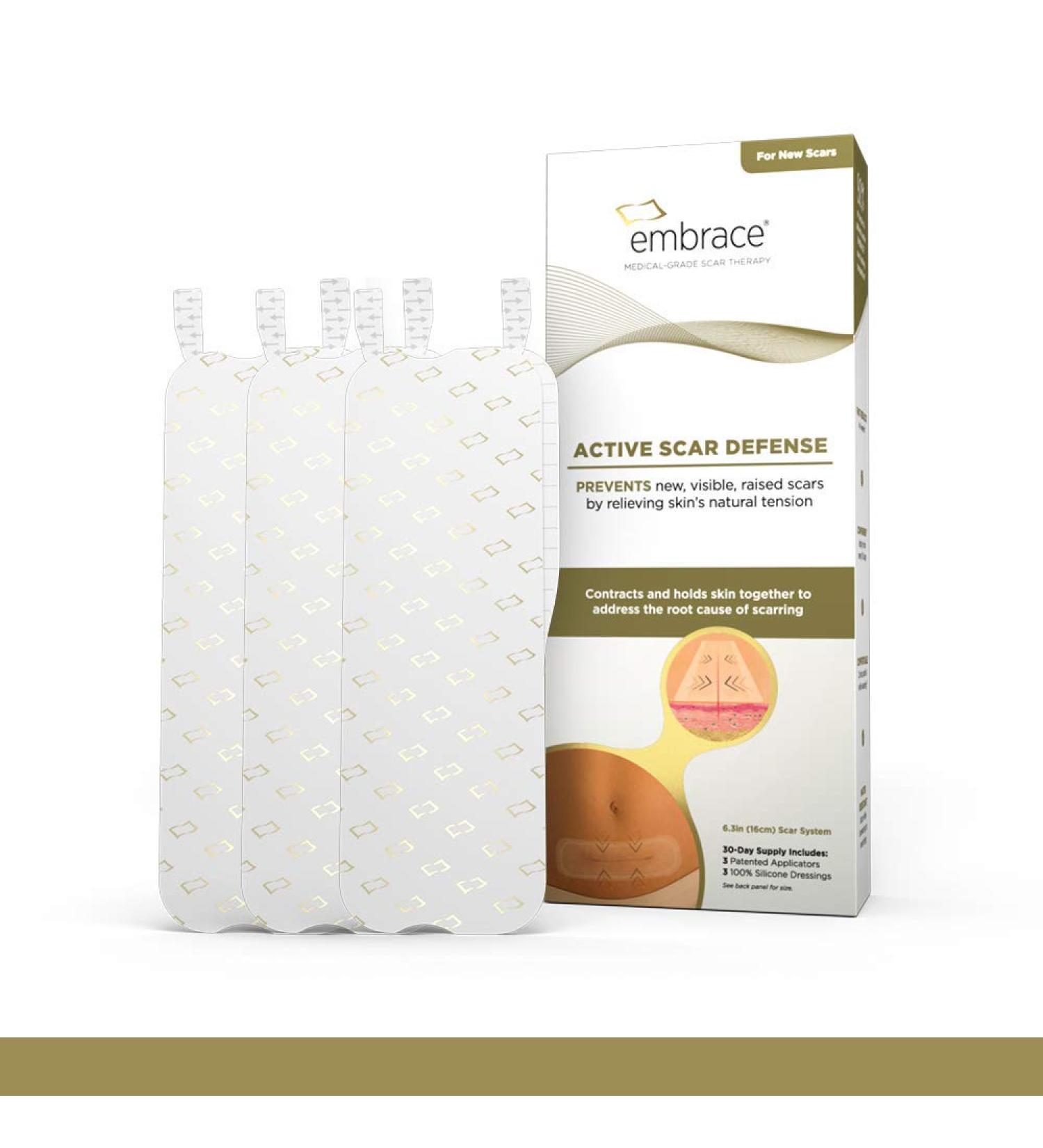 X-Large Silicone Scar Sheets - 6.3 Inch, FDA-Cleared, 30 Day Supply | Active Scar Defense for New Scars - Buy Online on GoSupps.com