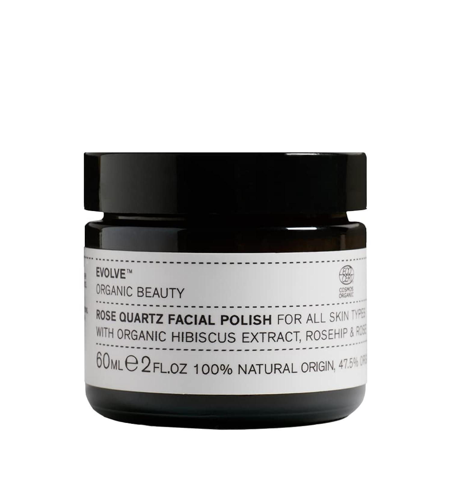 Evolve Organic Beauty Rose Quartz Facial Polish - Small-Batch Vegan Clean Beauty (2 oz | 60 mL) - Buy Online on GoSupps.com