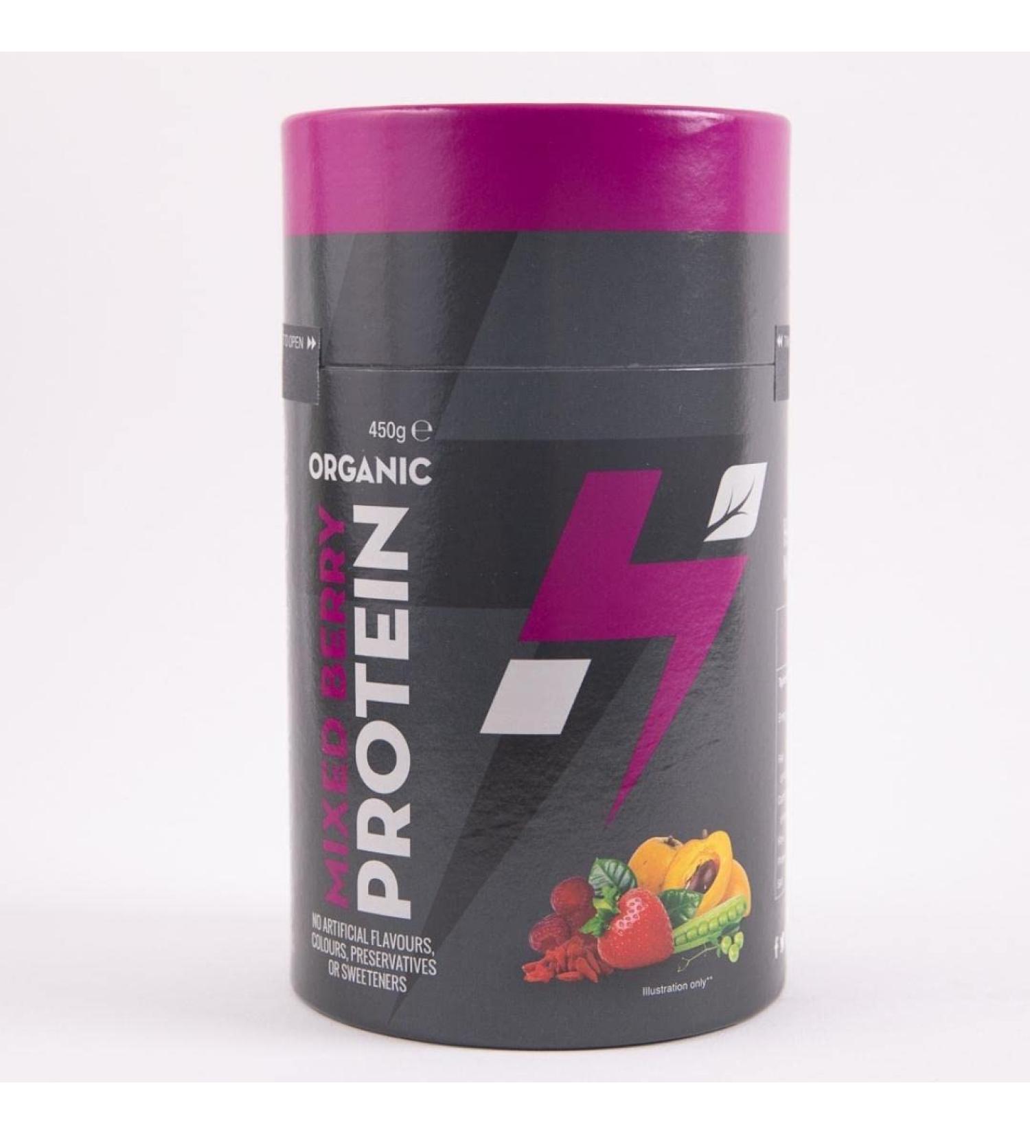 Hylife Nutrition Mixed Berry Vegan Protein Powder - 450g (15 Servings) Organic & Natural Ingredients - Dairy, Gluten, and Soy Free - Buy Online on GoSupps.com