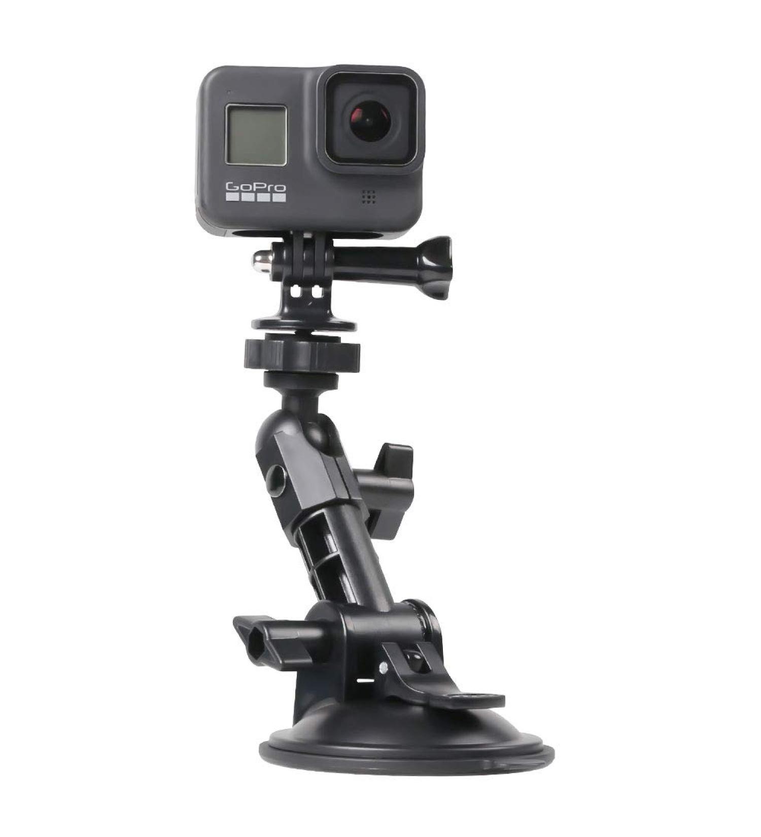 Surewo Multi-Angle Suction Cup Holder for GoPro Hero 12/11/10/8/7 Black/Silver/White & More - Compatible with Action Cameras - Buy Online on GoSupps.com