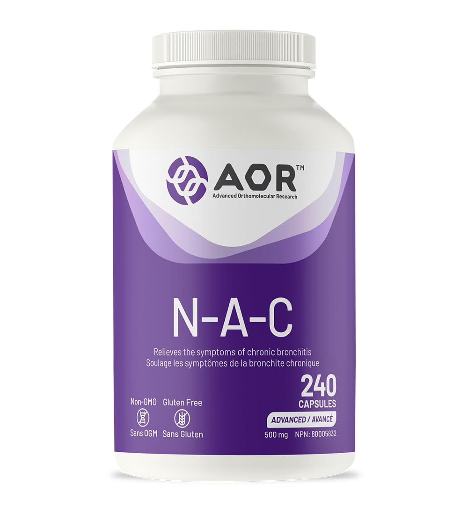 AOR N-A-C 500mg - 240 Capsules - Buy Online on GoSupps.com