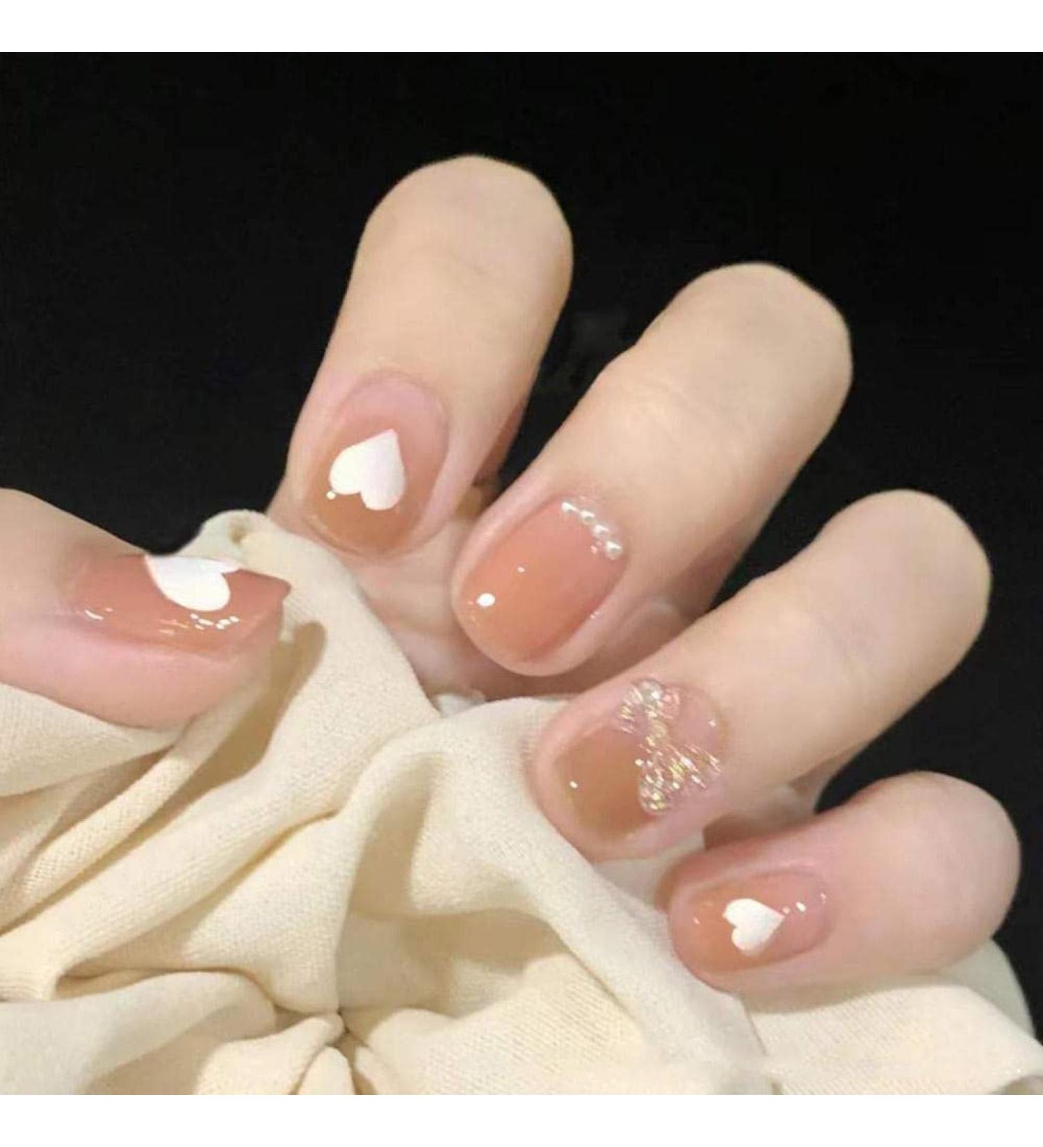 Artificial Nails Mid-length Fake Nails Gradient Wear Fake Nail On Finished Nails Coffin Nails Stickers Press - Buy Online on GoSupps.com