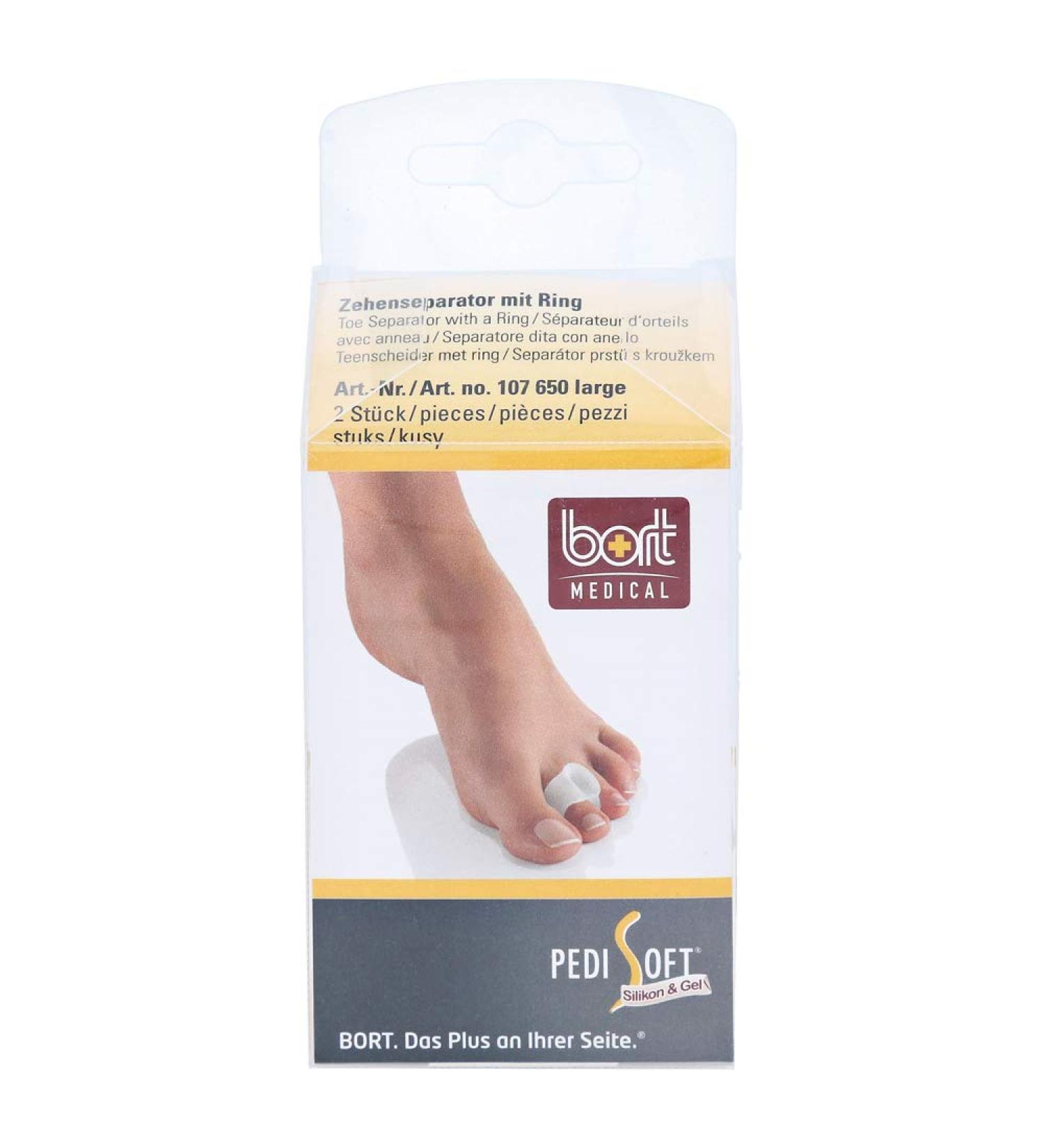 BORT 107 650 PediSoft toe separator with ring - large Transparent large