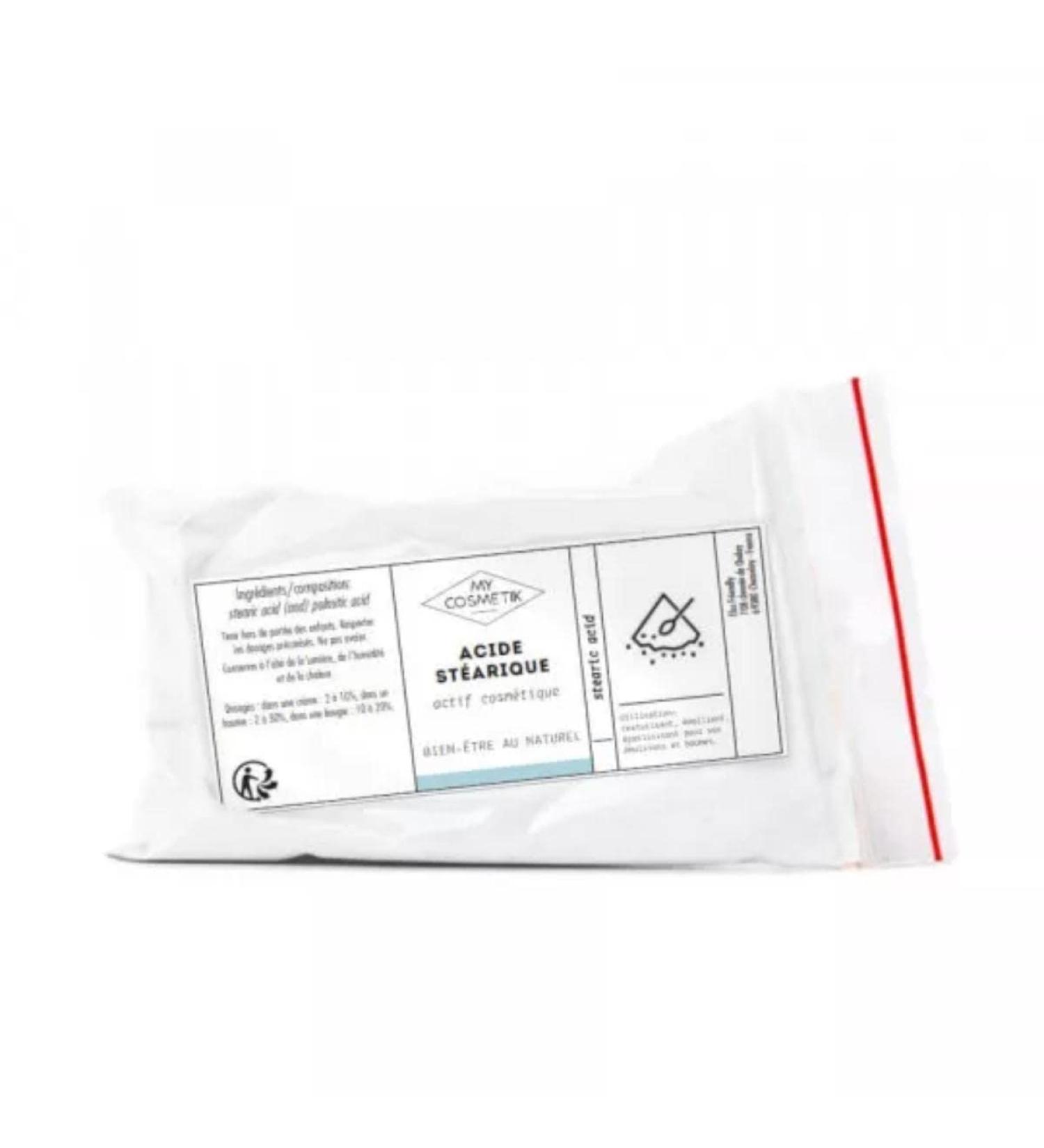 Stearic acid - Texturing agent for oily preparations - Emollient nourishing and protective properties - 100% plant and natural origin - MY COSMETIK - 10 g - Buy Online on GoSupps.com