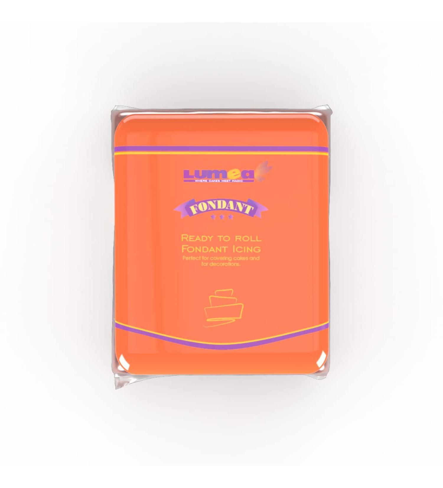 Dekozauber24 Premium Fondant 500g - Edible Soft & Flexible Cake Decoration in 17 Colors (Orange) | International Shipping Available - Buy Online on GoSupps.com