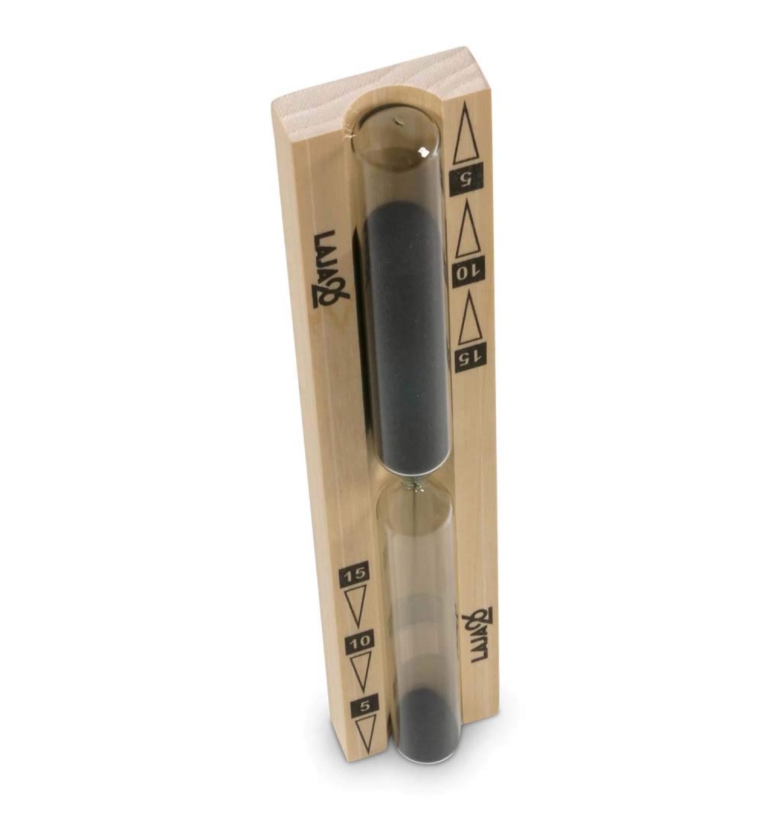 High Quality Aspen Wood Sauna Thermometer - Small 15 Minutes | Black Sand - Best International eCommerce - Buy Online on GoSupps.com