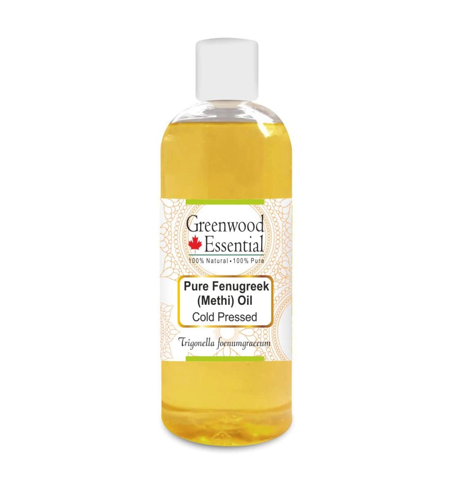 Buy Greenwood Essential Methi Carrier Oil - Natural Therapeutic Quality Cold-Pressed 200ml (6.76 oz) - International Shipping Available - Buy Online on GoSupps.com