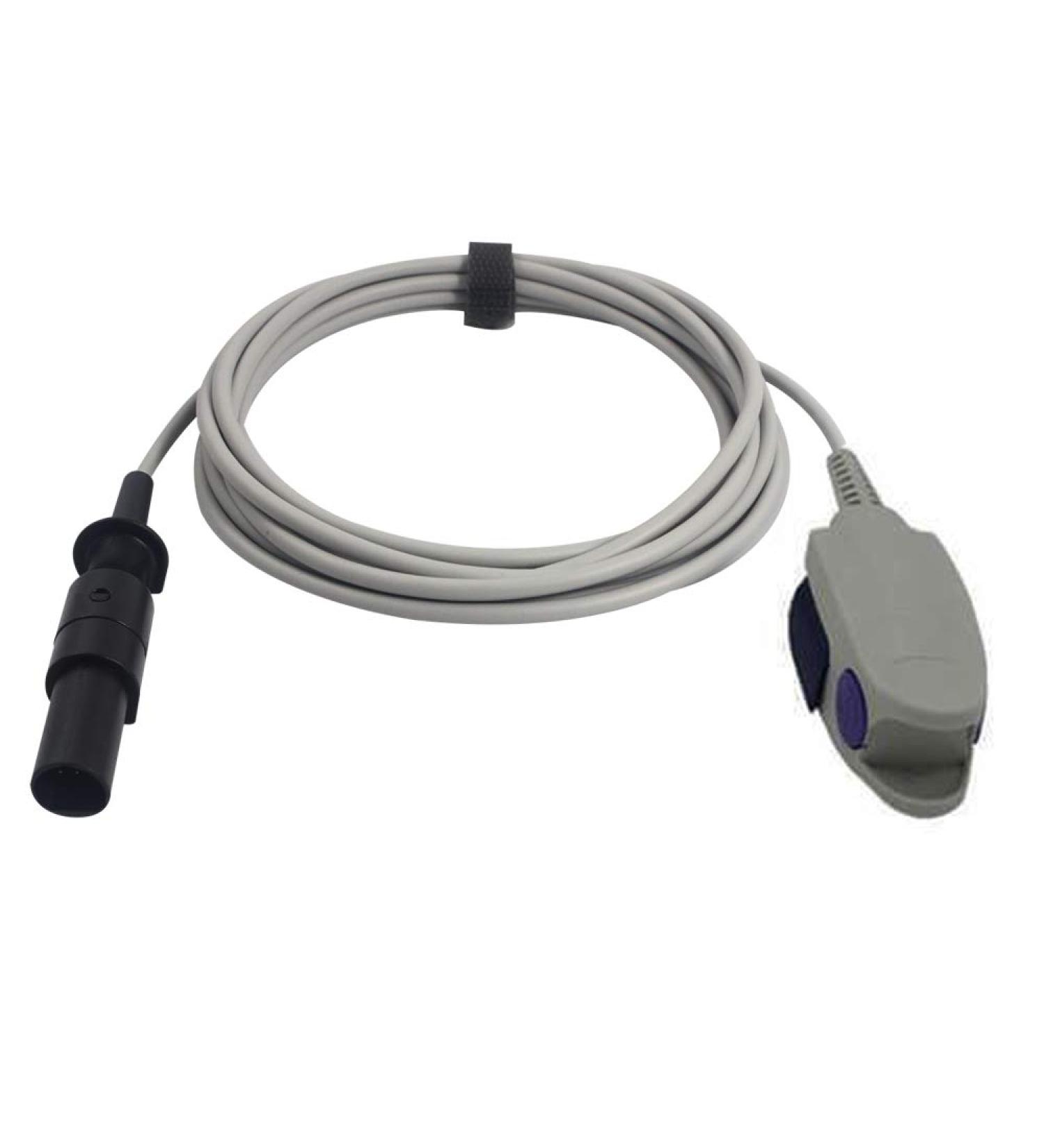 Sino-k Compatible for Spacelabs Spo2 Sensor Fingerclip 9.8 ft 7 Pins Connector FDA/CE Approved