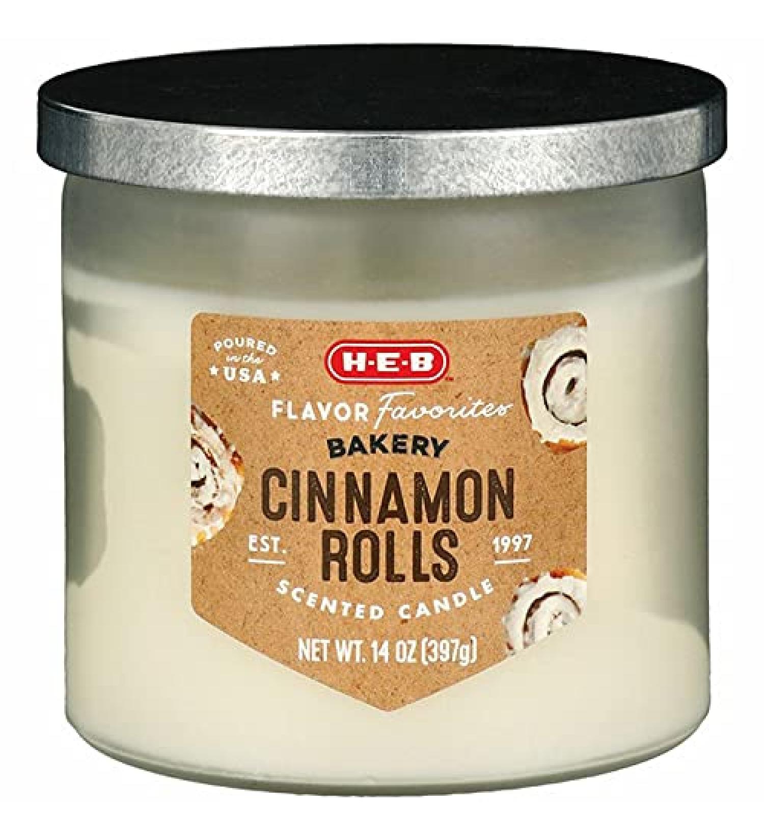 H E B Flavor Favorites Cinnamon Rolls Scented Candle (14 oz)