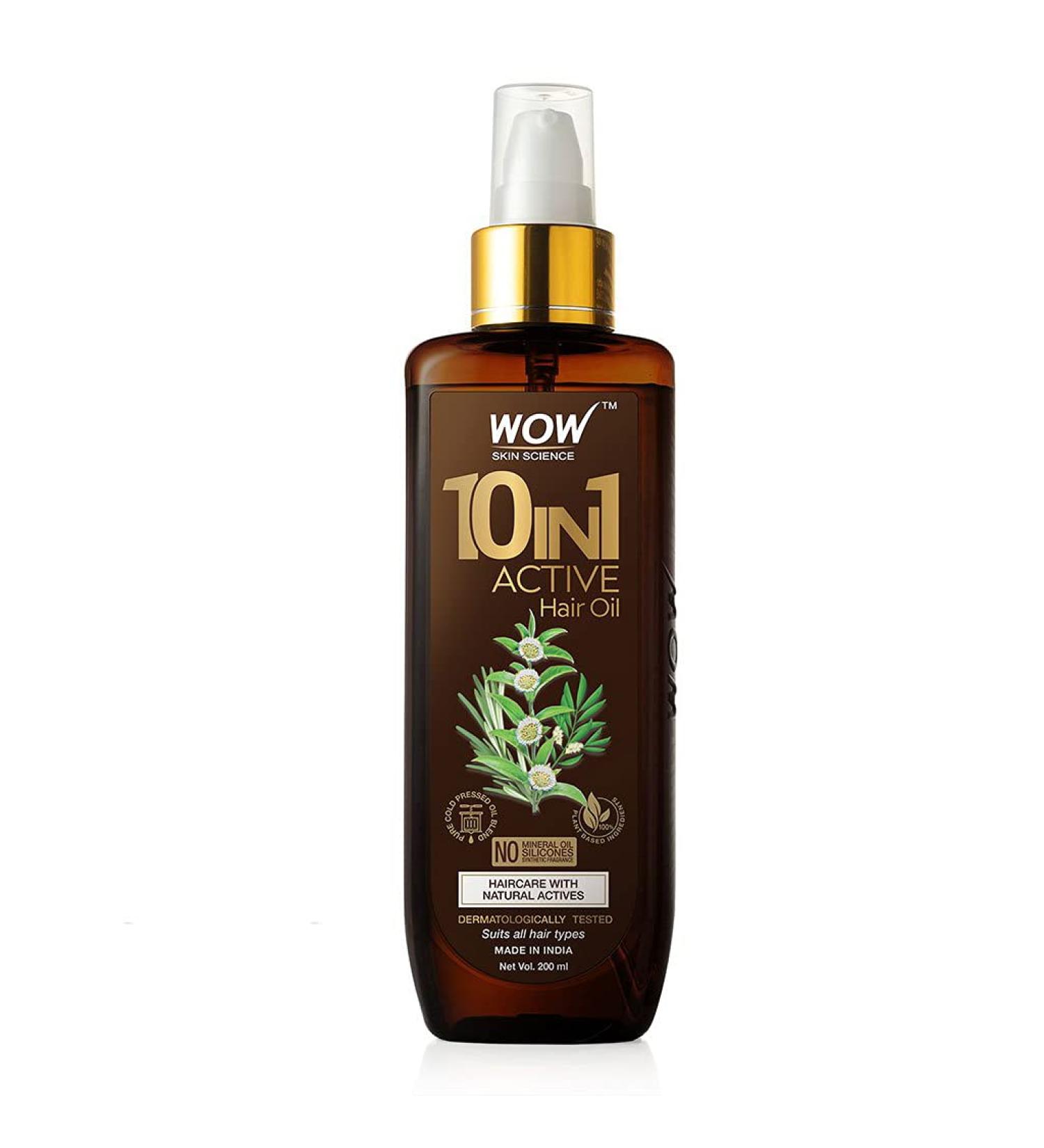 Wow Skin Science 10 in 1 Miracle Hair Oil - Nourishing Hair Care - 6.8 fl oz (200 ml) - Buy Online on GoSupps.com