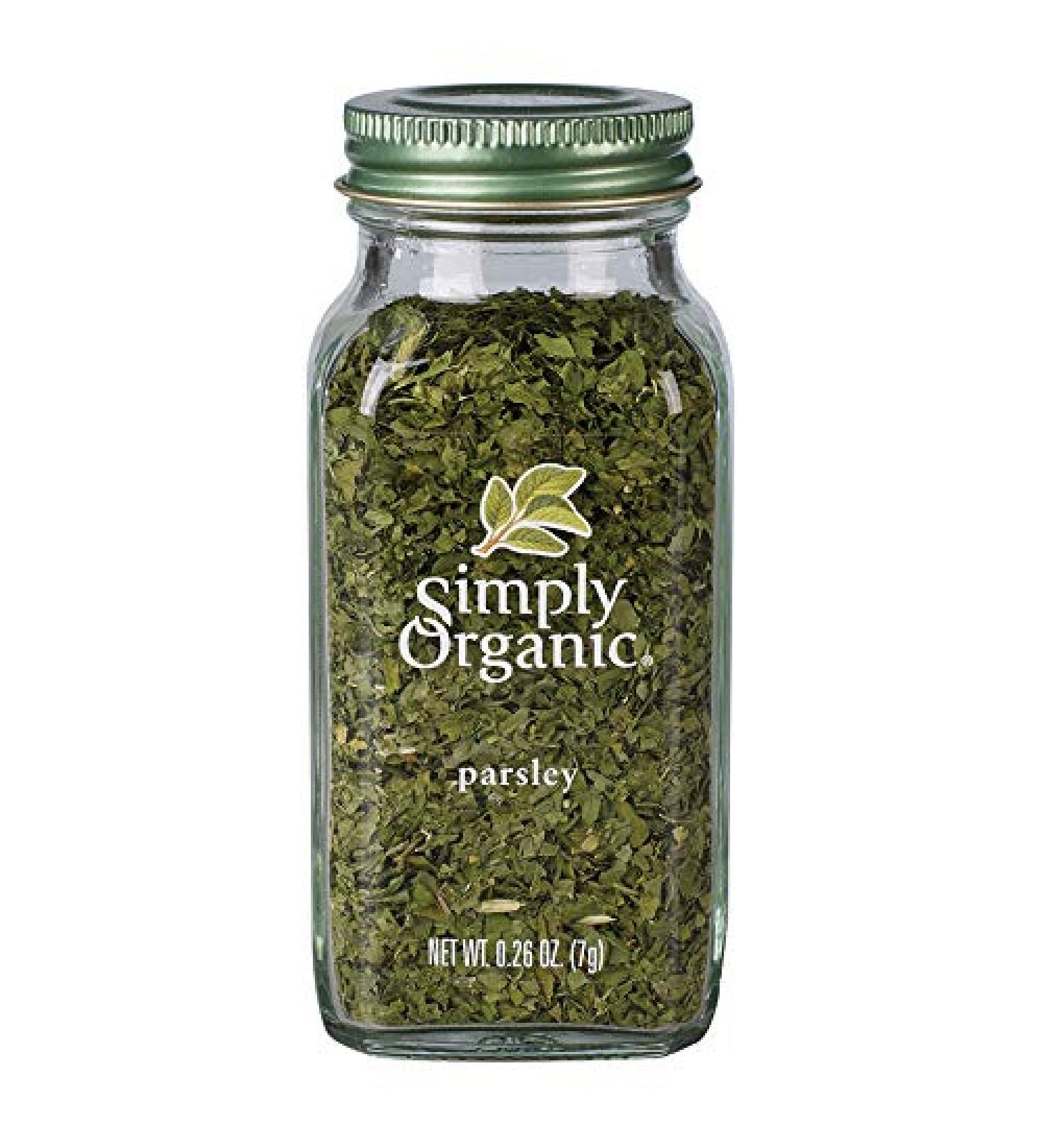 Simply Organic Parsley 0.26 oz (7 g) - Premium Culinary Herb for Flavor & Freshness - Buy Online on GoSupps.com
