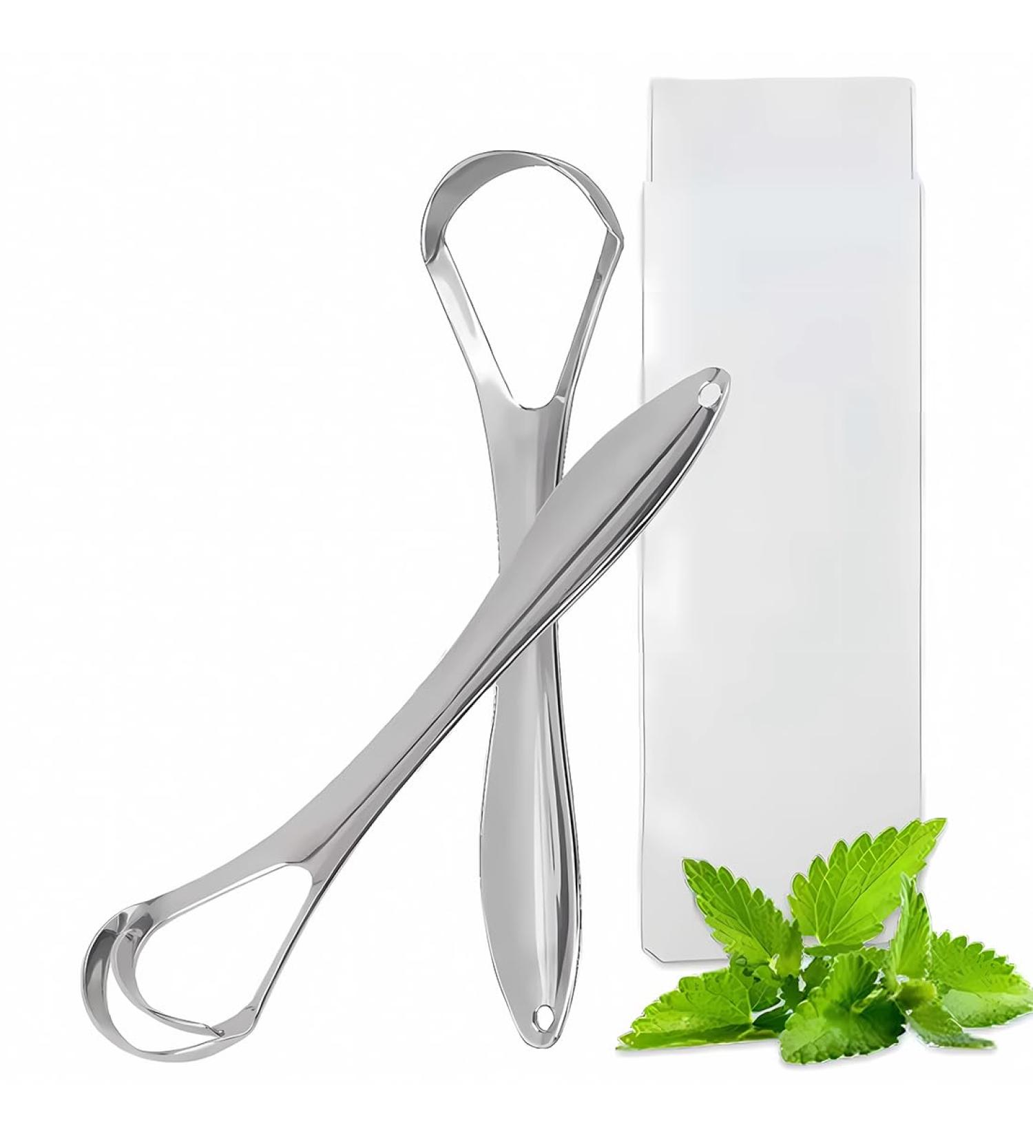 Buy Weddhuis 2 PCs Tongue Cleaner - Double Scraping Metal Tool for Bad Breath & Oral Hygiene | Effective Tongue Scraper for Adults - Fast International Shipping - Buy Online on GoSupps.com