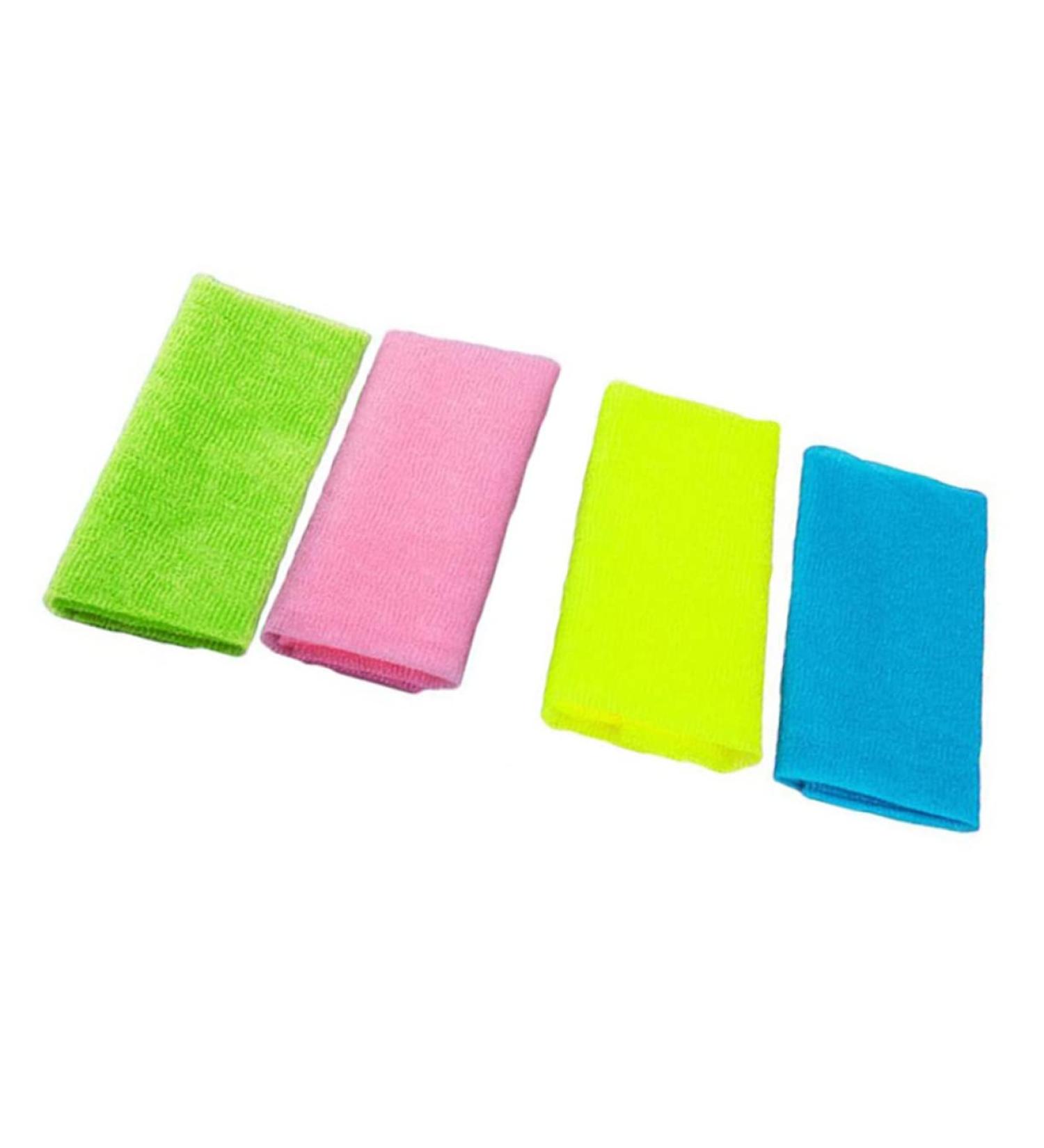 Healeved Onsen Bath Towel Set - 4pcs Body Towels with Back Scrubber and Loofah | Bath Cloth for Massage | Frosted Bath Loofahs - Buy Online on GoSupps.com