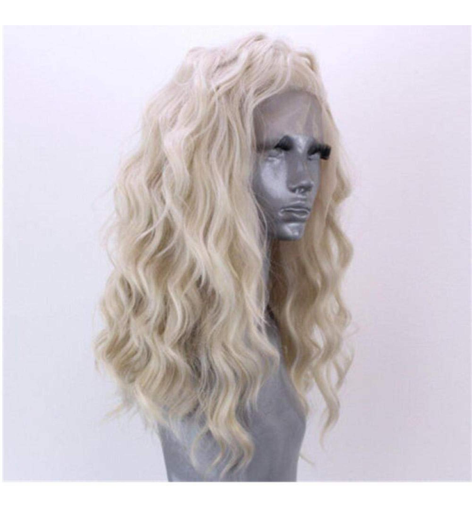 Shop BGHJUE N Yellow Curly Synthetic Wig - Body Wave Heat Resistant Glueless Full Wig for Women - Average Cap Size - Buy Online on GoSupps.com