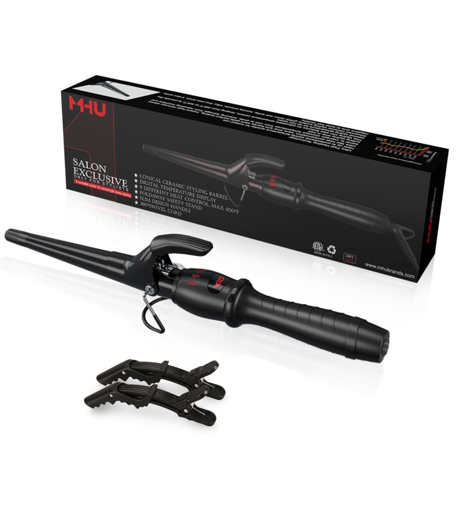 Curling Iron Ceramic Hair Wand - Adjustable Temperature 1/2-1 Inch Curler with Digital Display & Auto Shut Off - Shop Internationally - Buy Online on GoSupps.com