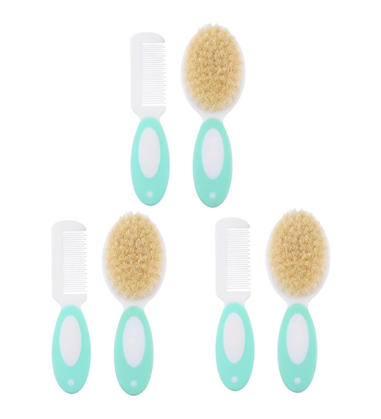 SAFIGLE 6 Pcs Baby Hair Brush and Comb Set - Kids Shower Scalp Combs and Silicone Scrubbers - Toddler Hair Care Kit - Buy Online on GoSupps.com