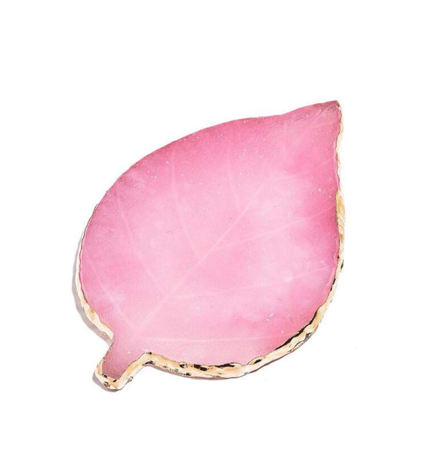 TARSHYRY Palette D'affichage de Palette Ongles en Forme de Feuille de R sine pour Ongles et Cils (PINK) Rose