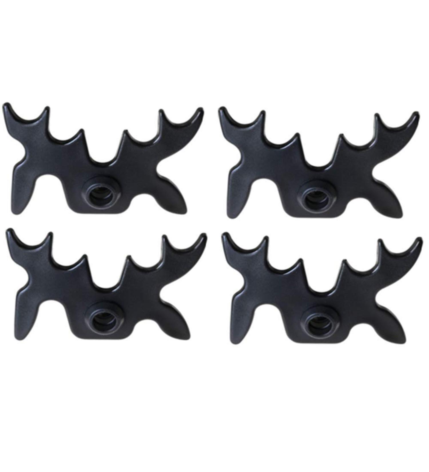QIANG 4Pcs Black Plastic Moosehead Pool Billiard Cue Bridge Head - Portable Slip-on Bridge Head for Retractable Pool Bridge Stick - Buy Online on GoSupps.com