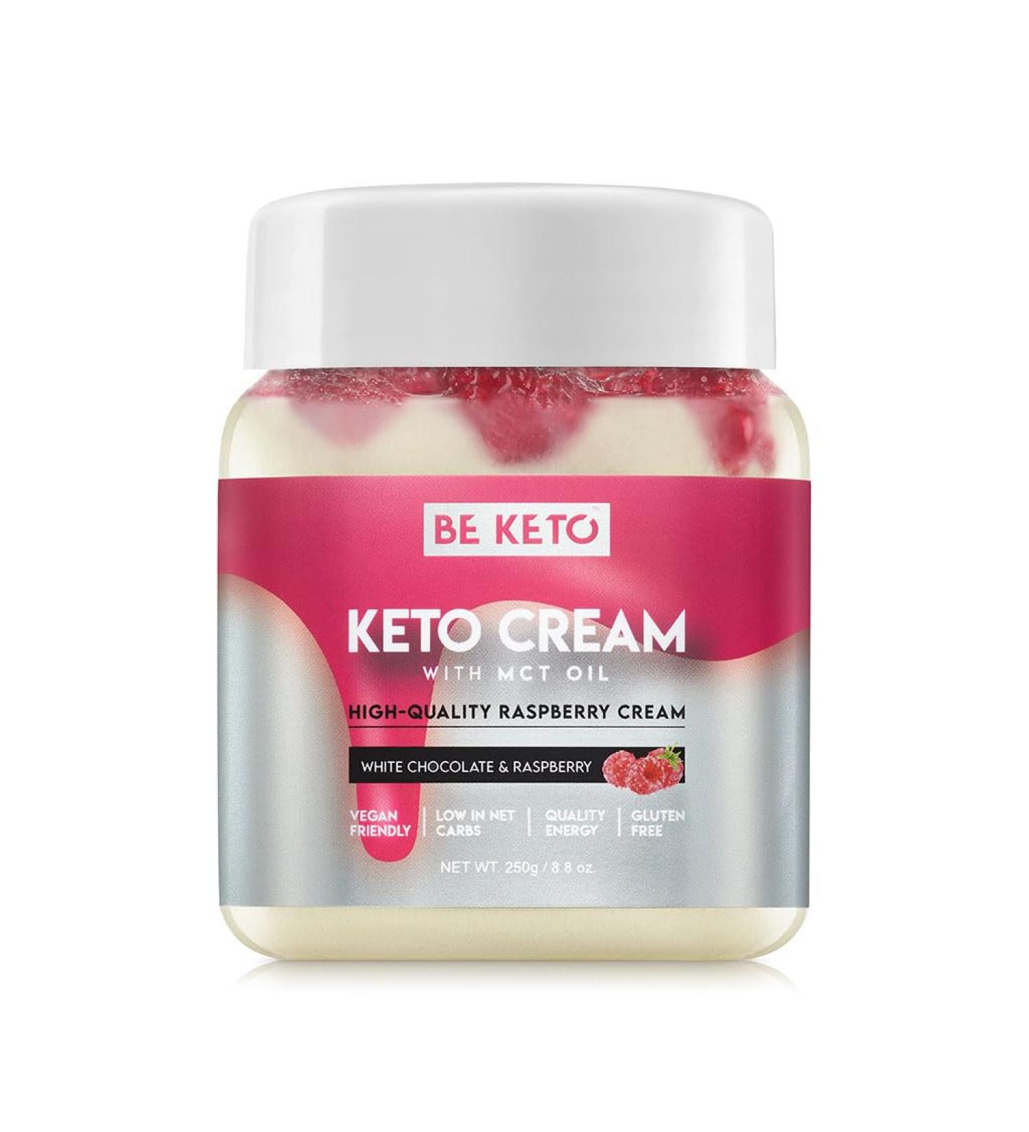  Be Keto Keto Cream White Chocolate & Raspberry 250g - Buy Online on GoSupps.com