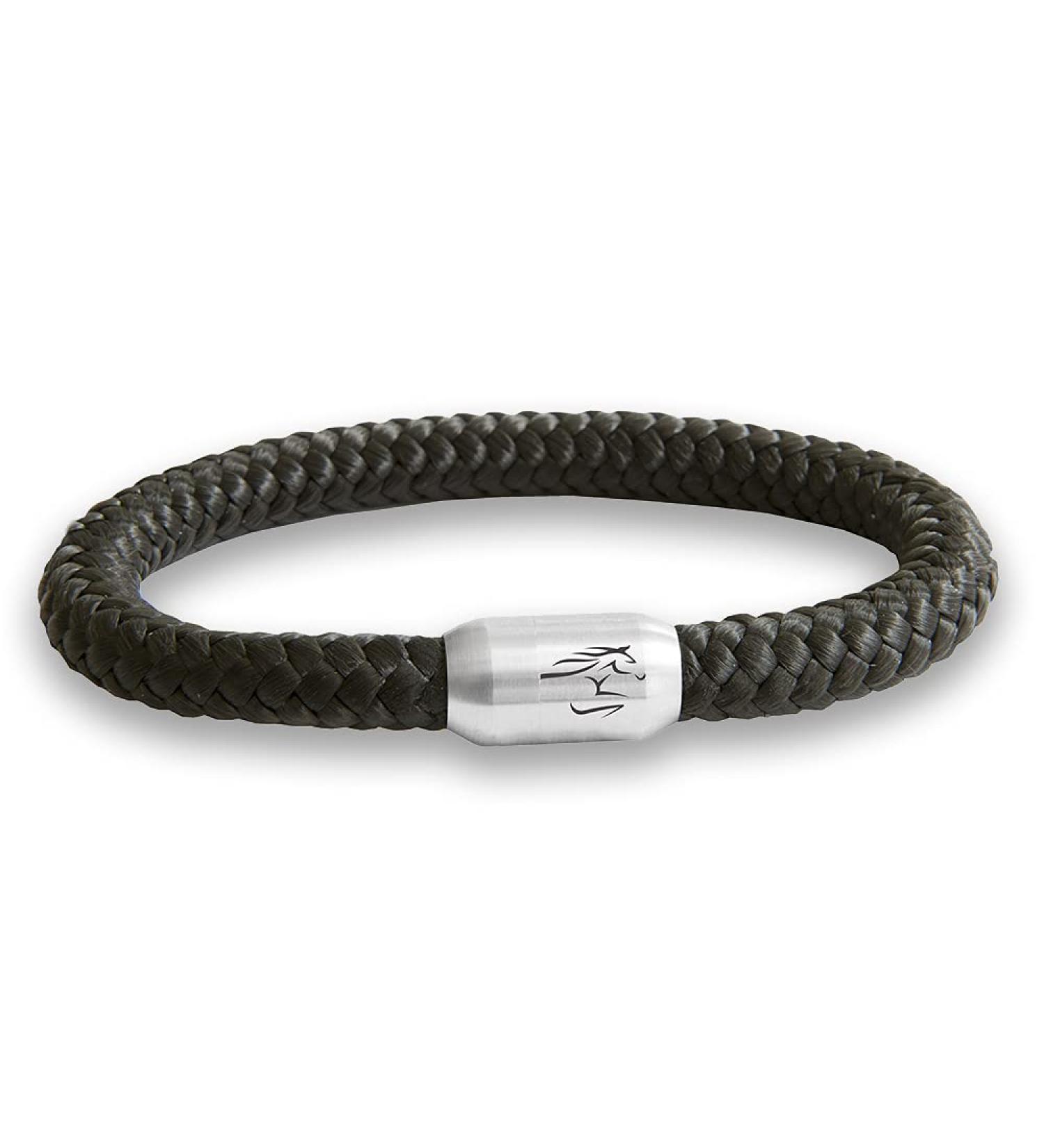Handmade Equestrian Sport Bracelet SailTaw Jockey Club Engraved Horses Magnetic Closure Unisex 19.0 cm 8 mm Diameter - Buy Online on GoSupps.com