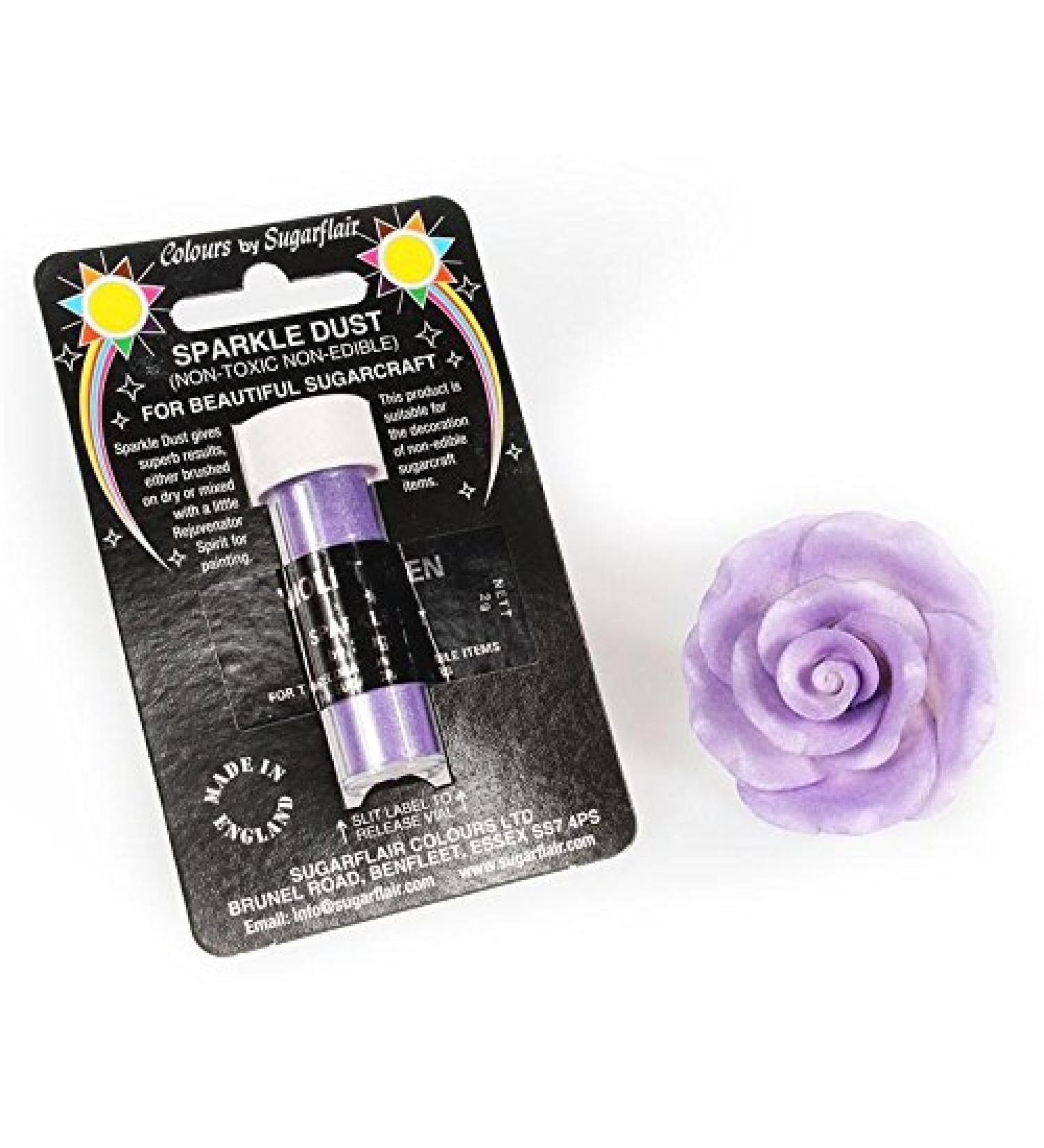 Sugarflair Lilac Shimmer Sparkle Dust NonToxic NonEdible Cake Glitter Sugarcraft