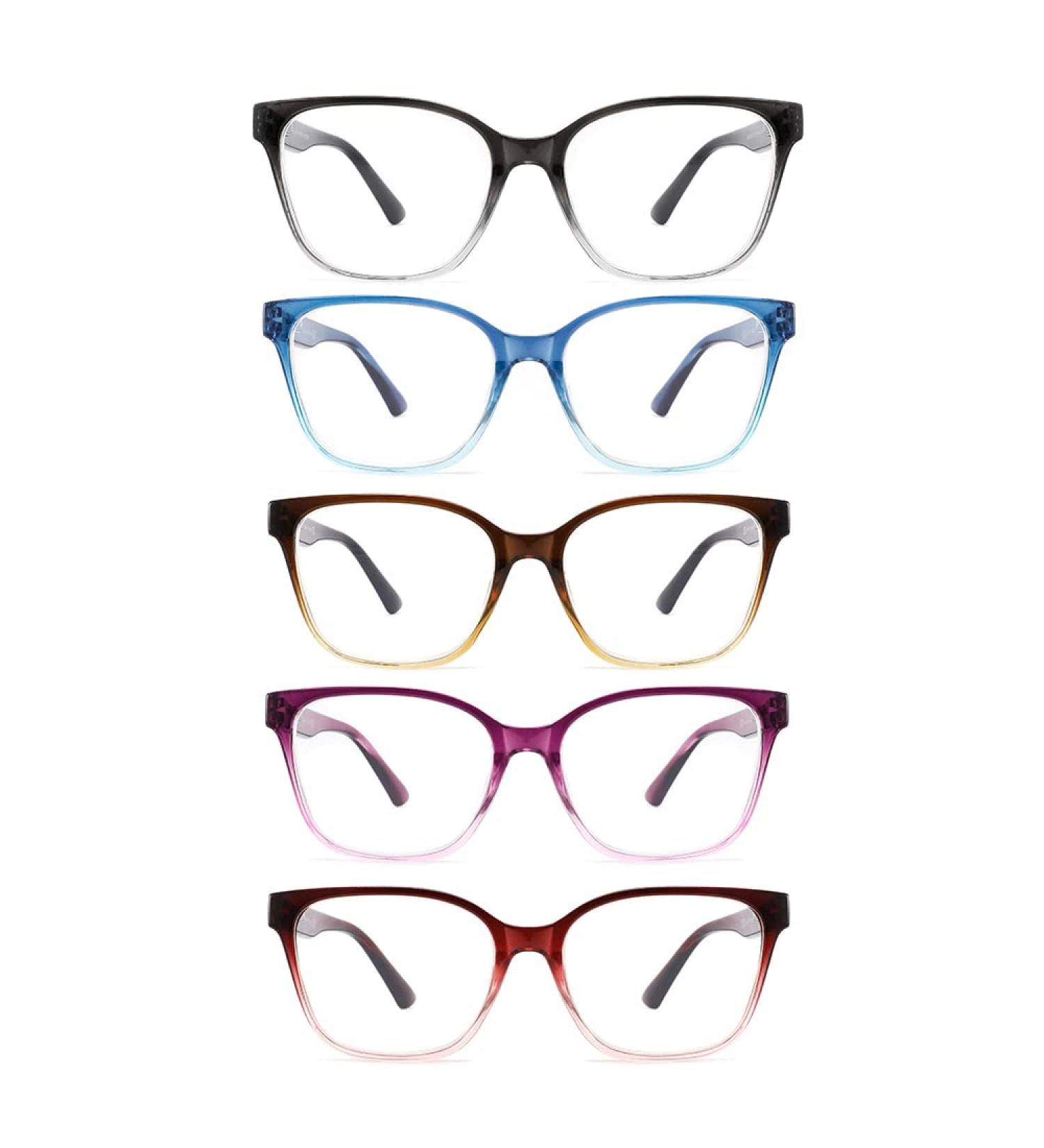 5 Pairs Oslob Gradient Reading Glasses with Comfort Spring Hinge - Quality Readers for Men and Women (Mix 1.75) - Buy Online on GoSupps.com