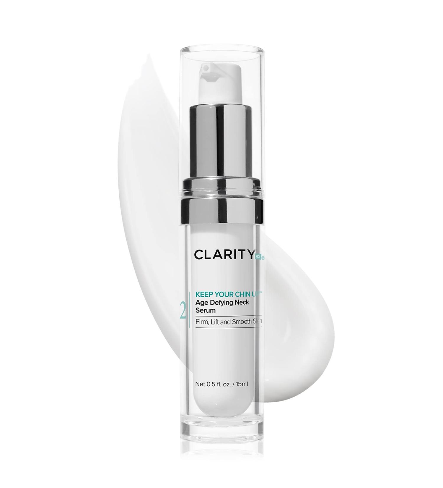 ClarityRx Keep Your Chin Up Anti-Aging Neck & Chest Serum | Natural Plant-Based Hyaluronic Acid for All Skin Types (1 fl oz) - Shop Internationally - Buy Online on GoSupps.com