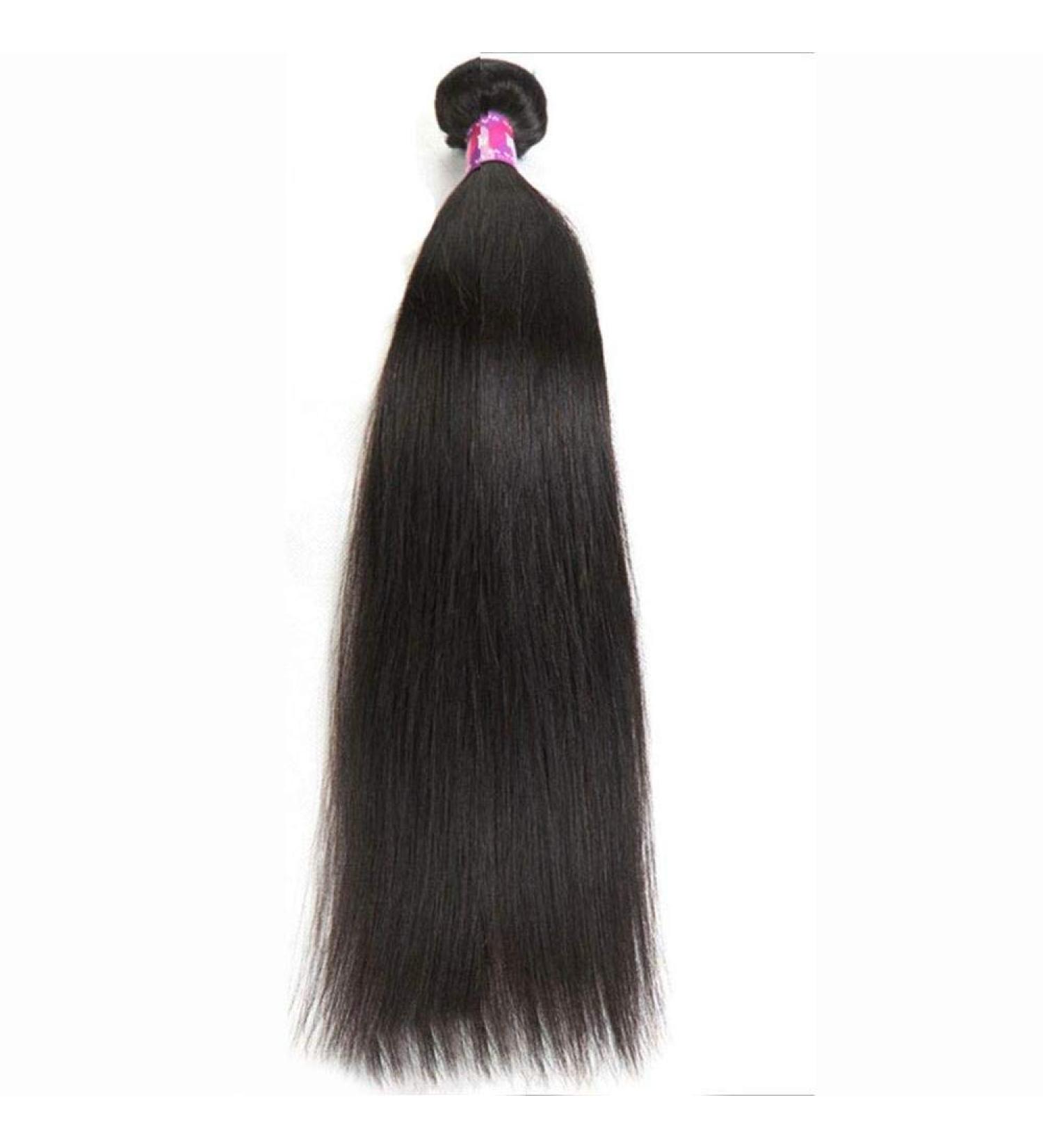 Shop Black Long Straight Heat-Resistant Ladies Wig | Real Hair Hairpiece for Parties & Weddings - 12-18 Inches - Buy Online on GoSupps.com