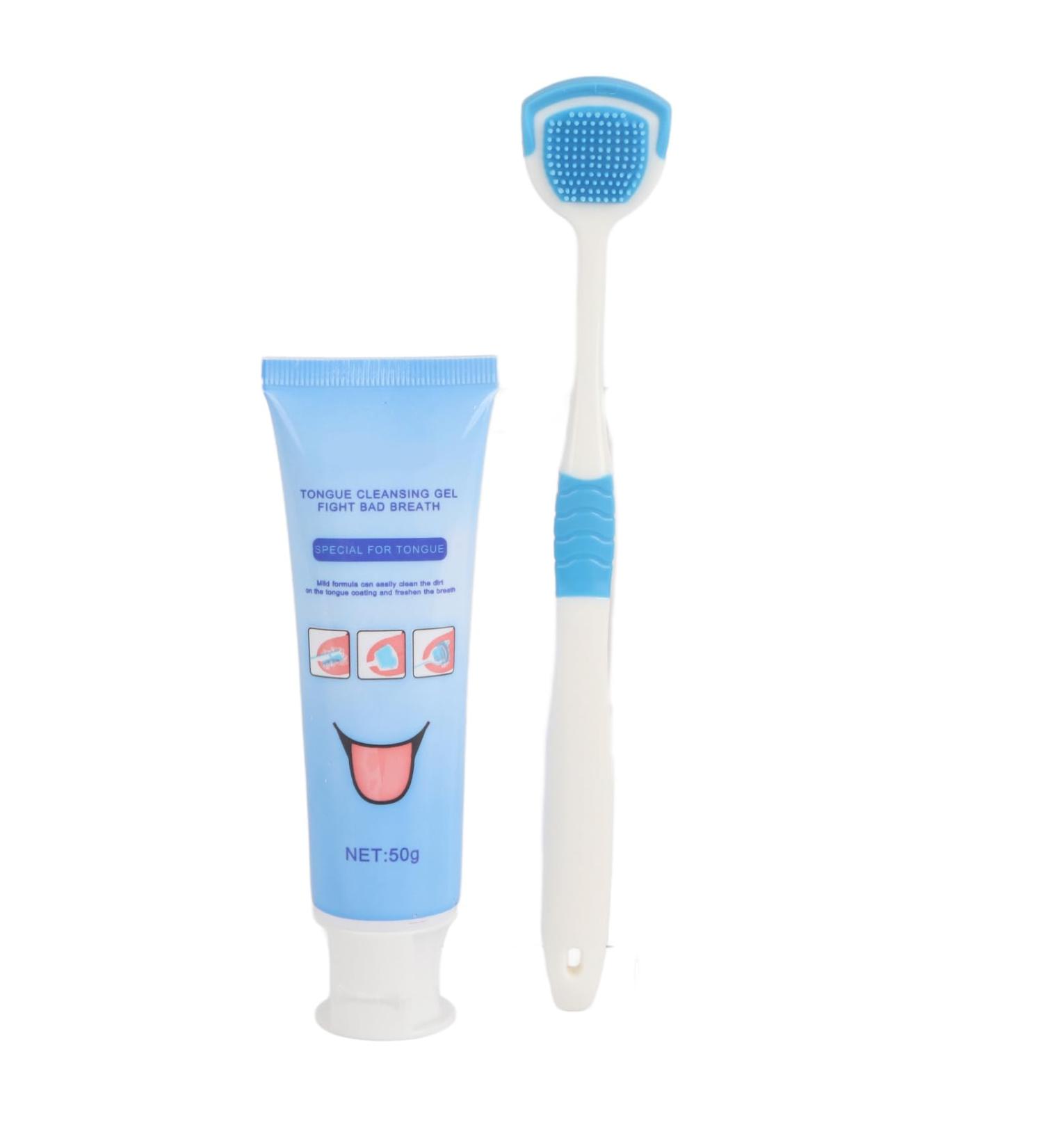 Buy Tongue Cleaner Set - Ergonomic Tongue Scraper for Optimal Oral Health | International Shipping Available - Buy Online on GoSupps.com