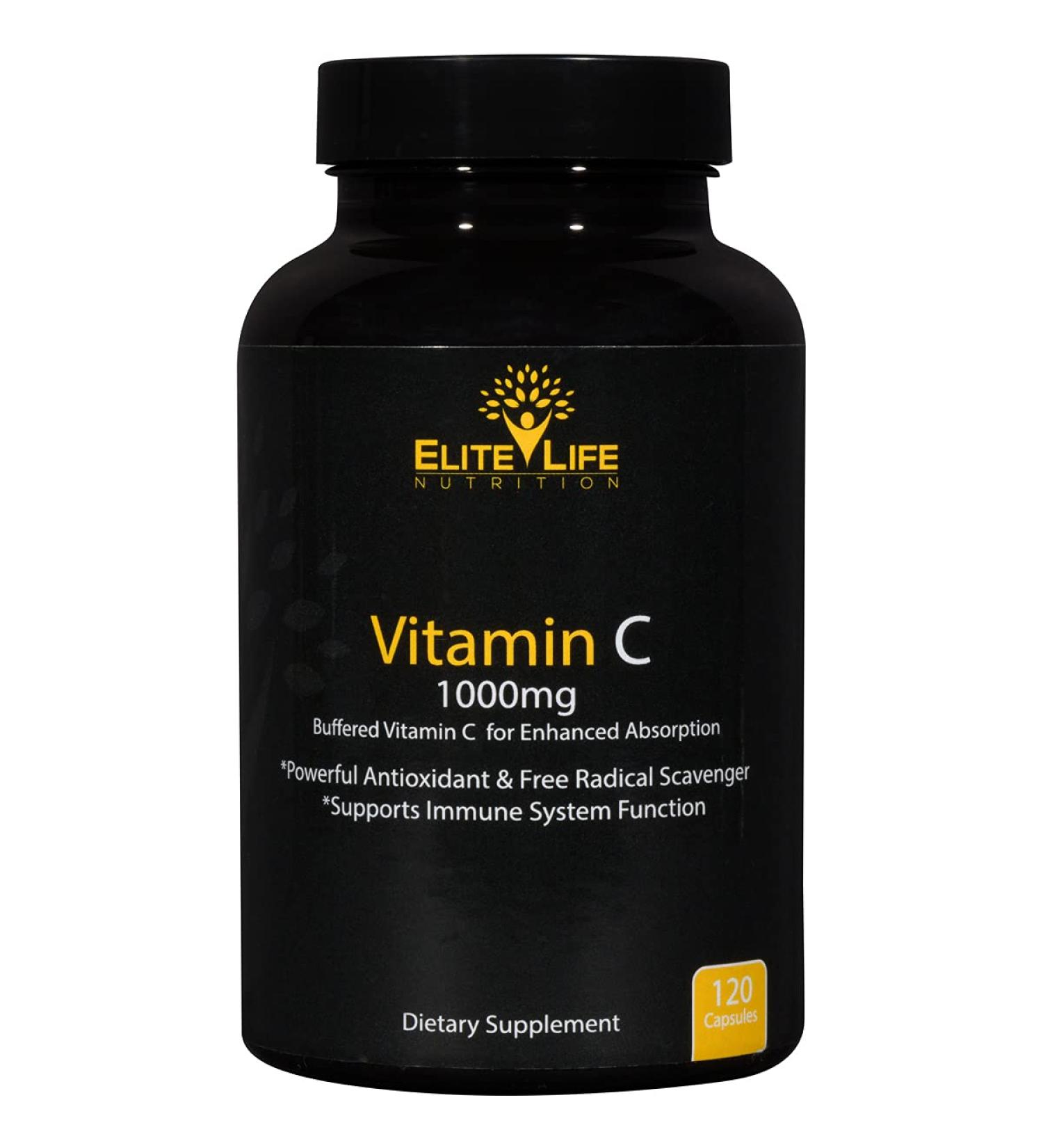 High-Potency Non-Acidic Vitamin C 1000mg with Bioflavonoids - 120 Vegan Capsules - Immune System Support - Buy Online on GoSupps.com