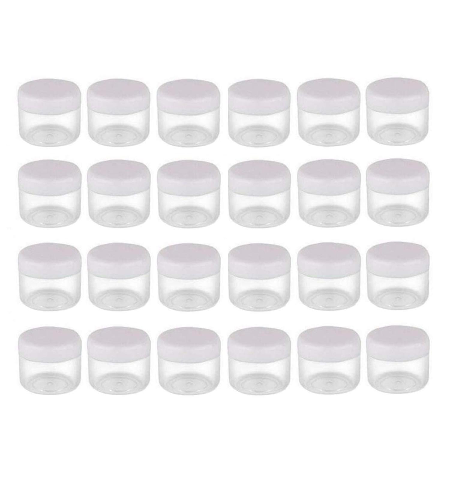 Vasana 24-Piece Refillable Plastic Cosmetic Container Set | 20g & 20ml Sizes for Makeup Cream Lotion & More - Ideal for International Shipping - Buy Online on GoSupps.com