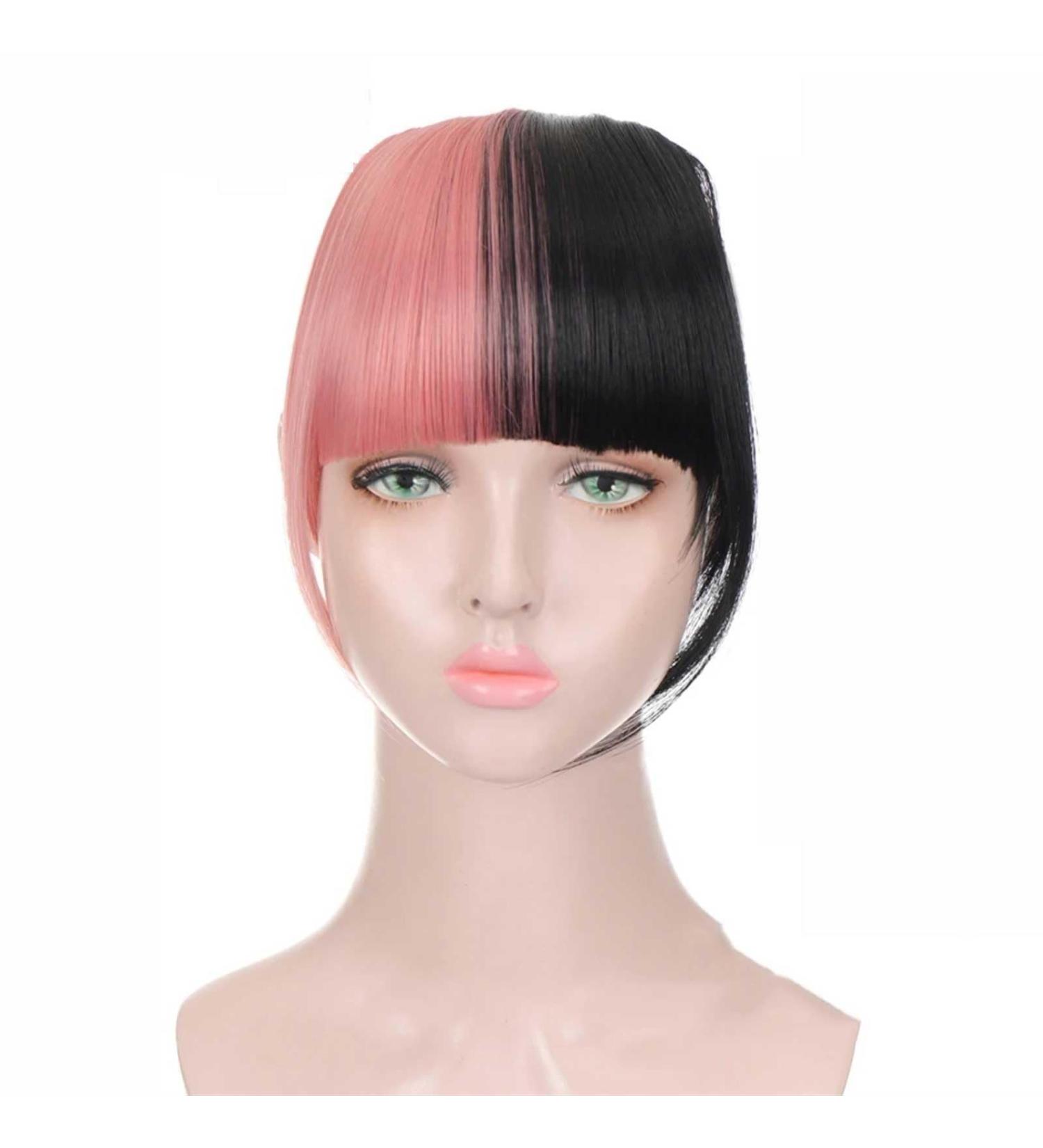 Bangs Hair Clip Clip in Bangs Synthetic Human Hair Extensions Clip on Fringe Bangs French Bangs Natural Flat neat Bangs with Temples for women One Piece Hairpiece Bangs Clip in Hair (Color : #2)