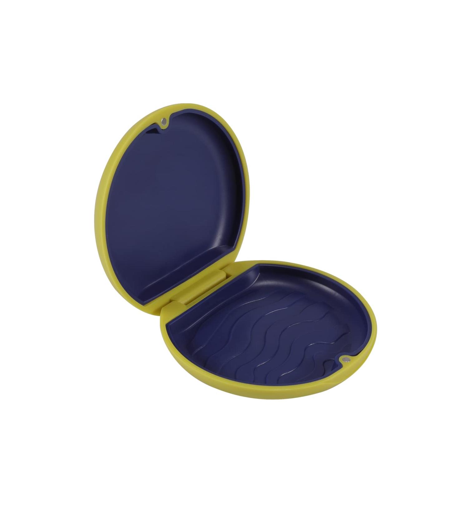 Annhua Denture Retainer Box Slim Dental Case with Magnetic Closure Denture Case for Storage Mouthguard Aligner Removal Invisible Braces Yellow - Buy Online on GoSupps.com