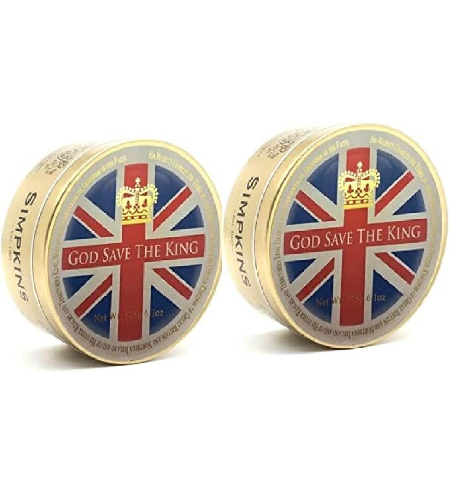 Coronation King Charles Simpkins Mixed Fruit Tin 175g | King Charles III - Pack of 2 (God Save The King) in Premier Life Store box - Buy Online on GoSupps.com