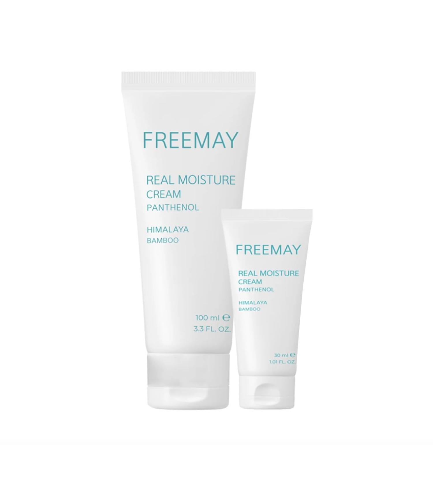 freemay Real Moisture Cream Set (100ml + 30ml) Korean Face Moisturizer for Hydration & Soothing Vegan Lightweight Sensitive Skin Friendly - Buy Online on GoSupps.com