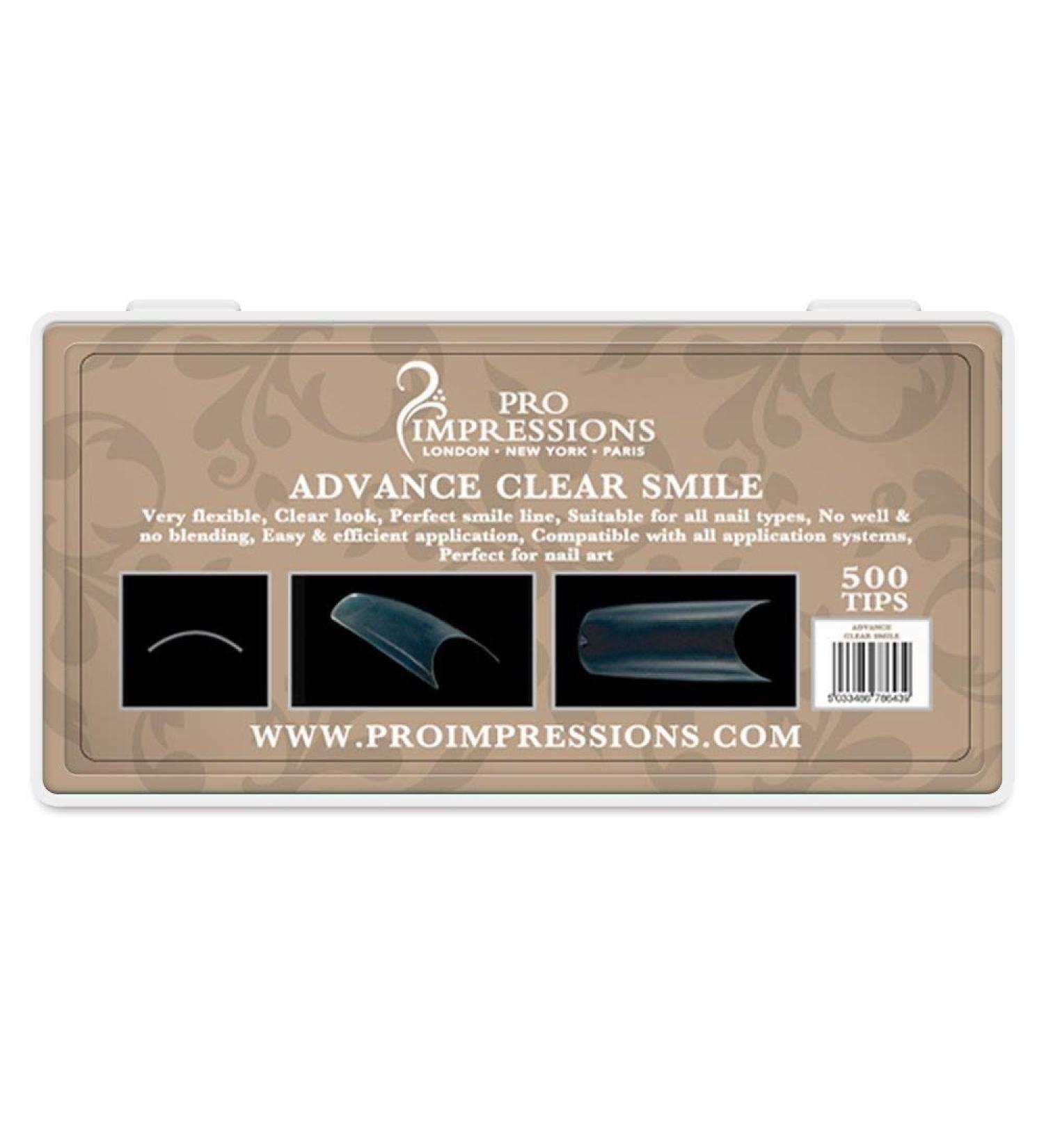 Pro Impressions Advance Clear Smile 50 Nail Tips Size 2 - Buy Online on GoSupps.com