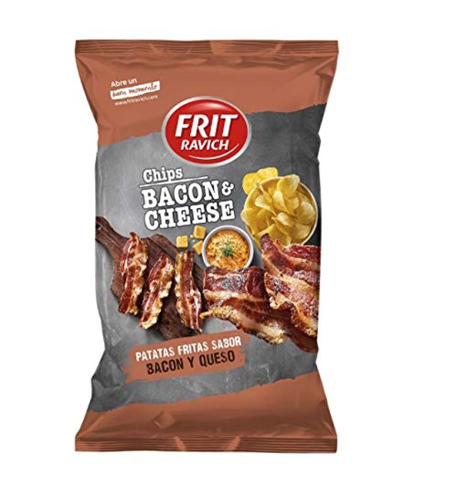 FRIT RAVICH FRIT RAVICH CHIPS BACON & CHEESE Paws 125 g (Pack of 12)