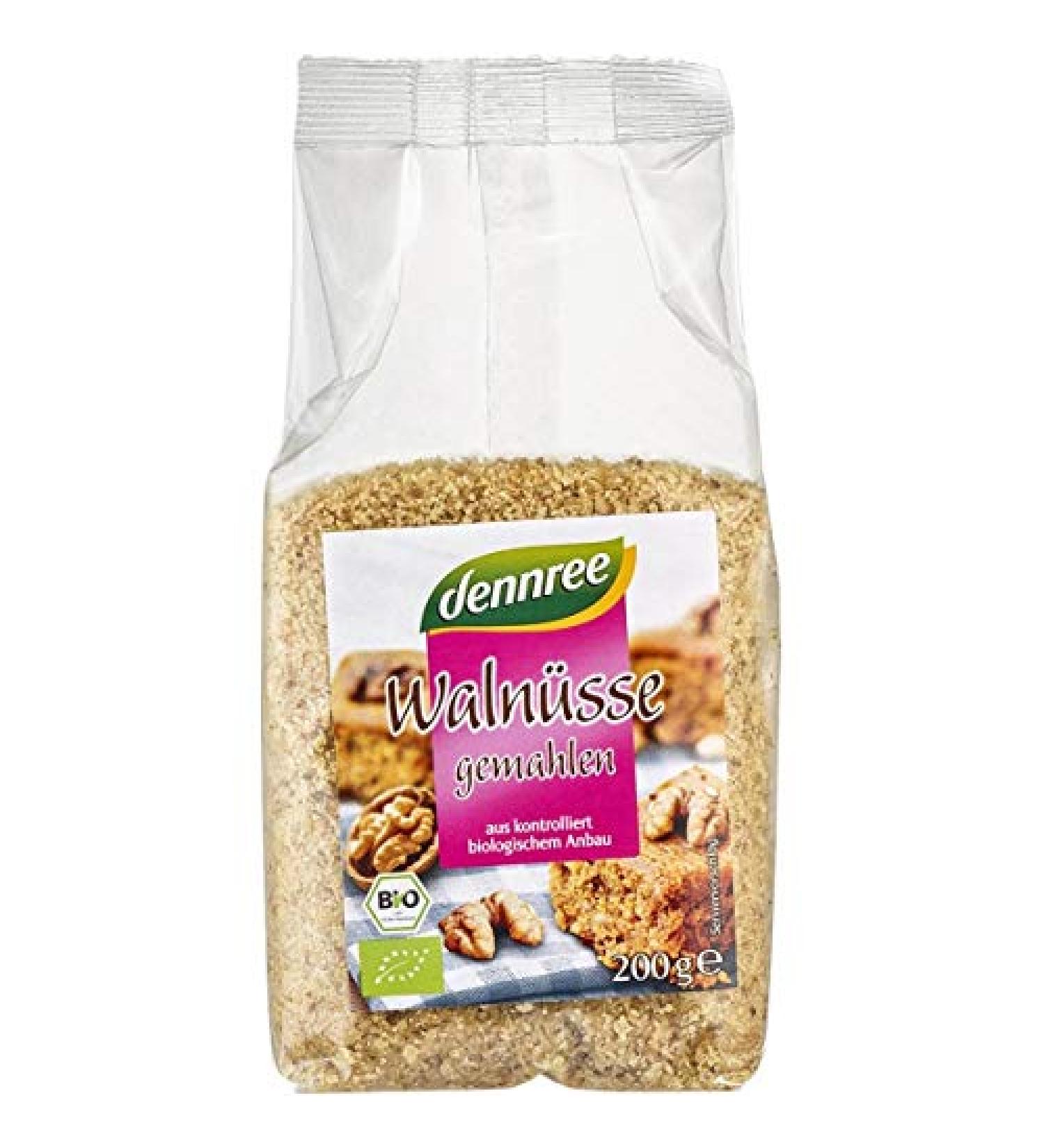 dennree walnut kernels ground (200 g) - organic