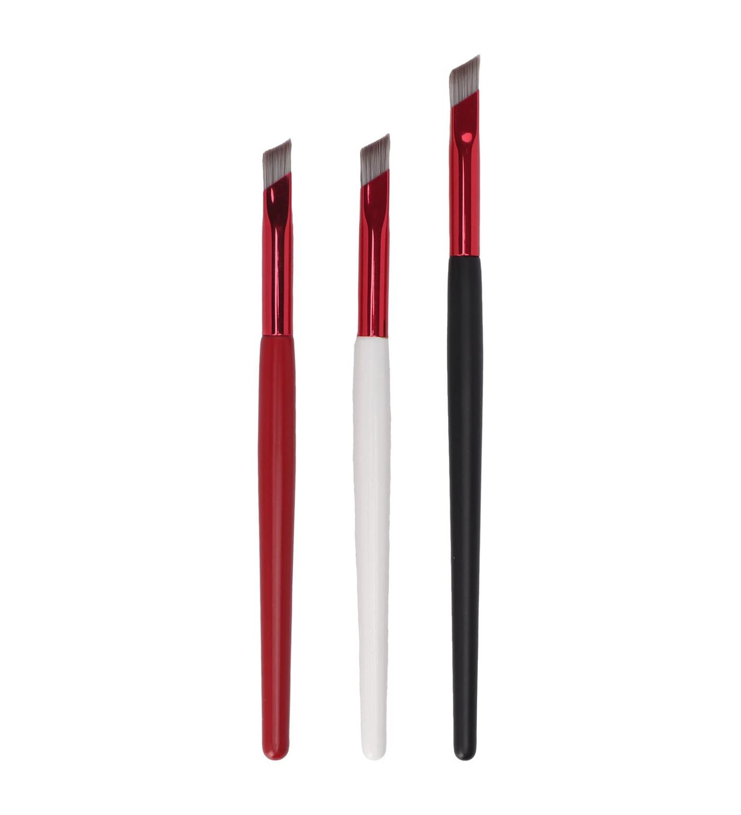 Angled Eyebrow Brush Set - 3 Professional Makeup Tools for Precise Brow Application - Shop Internationally - Buy Online on GoSupps.com