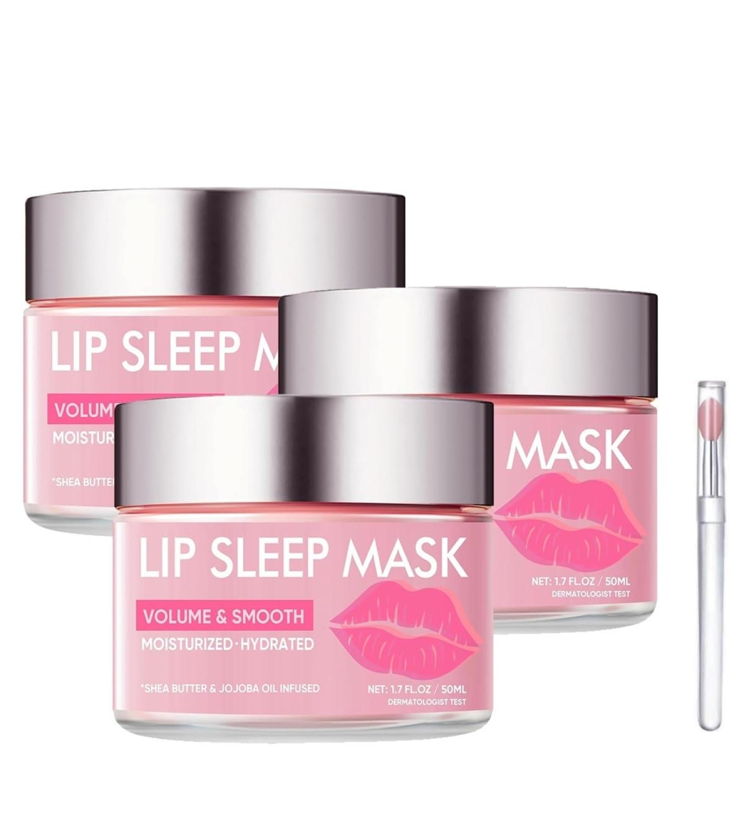 Qixfyze Overnight Lip Sleeping Mask Lip Mask Lip Collagen Lip Sleeping Mask Lip Balm with Hyaluronic Acid Reduces Lip Wrinkles Day and Night Repairing Lip Balm For Dry Cracked Dry Lips3p 3pcs - Buy Online on GoSupps.com