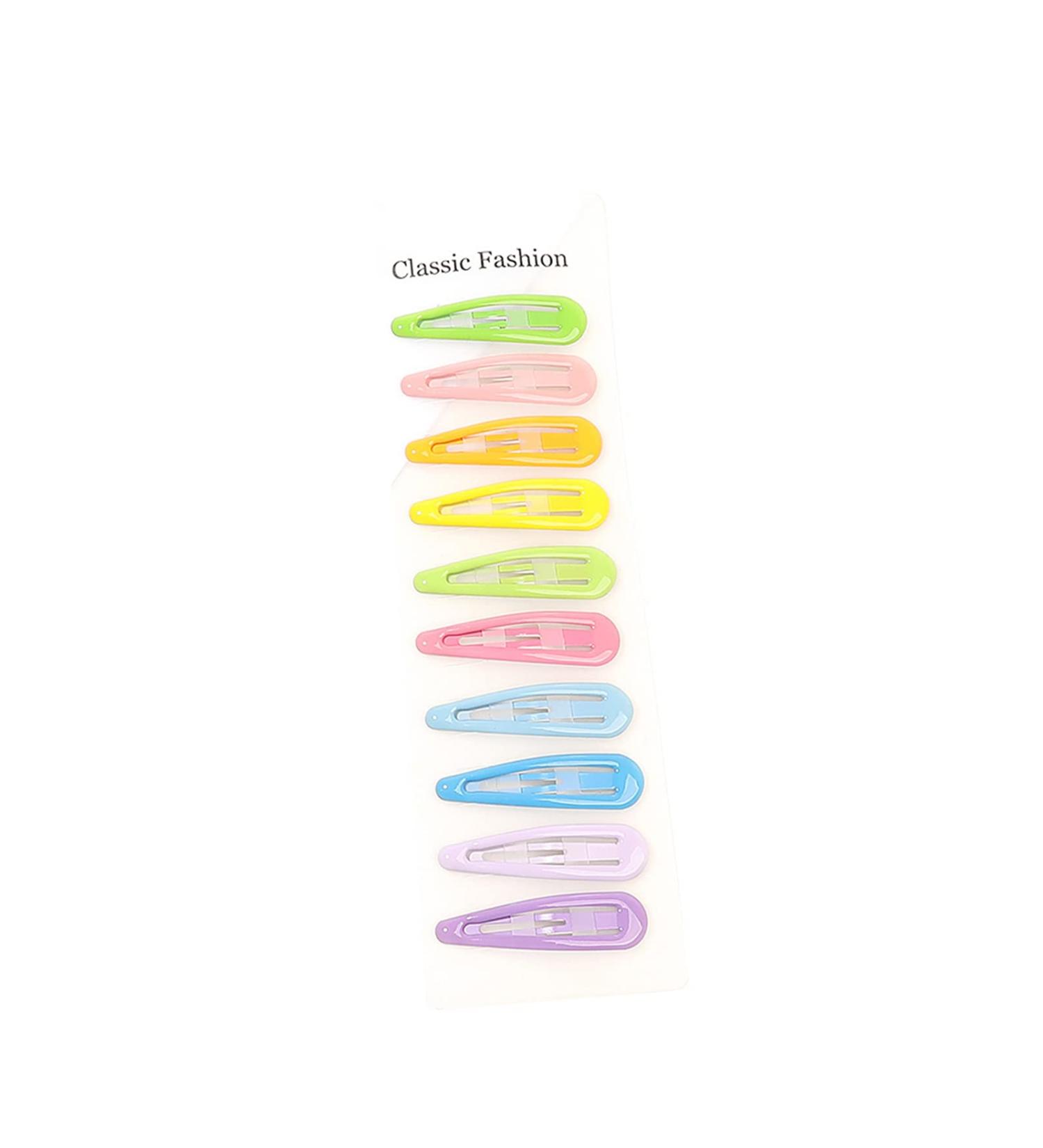 10pieces/Row Cute Women Kid Hairpins Ladies Hair Bun- HairPin Metal Hair Clips Star Gloss Hairpins Dripping Hairpins Hair Pin Water Drop - Buy Online on GoSupps.com
