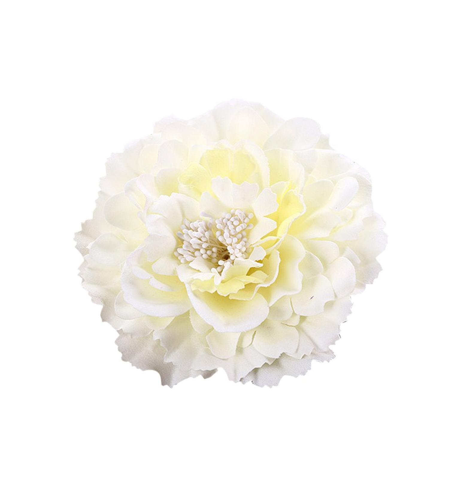 Butterms Multicolor Chiffon Flowers Flower Blade Hair Clip Bogen Clip Barrettes Accessories Alligator Clip Girl Headwear Headdress Blower Bow Hairclip (Beige)